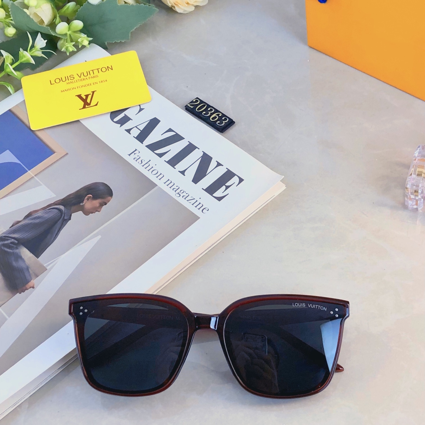 。。Louis vuitto*韩版复古黑超大框潮牌情侣墨镜明星方形圆脸潮人男女太阳眼镜