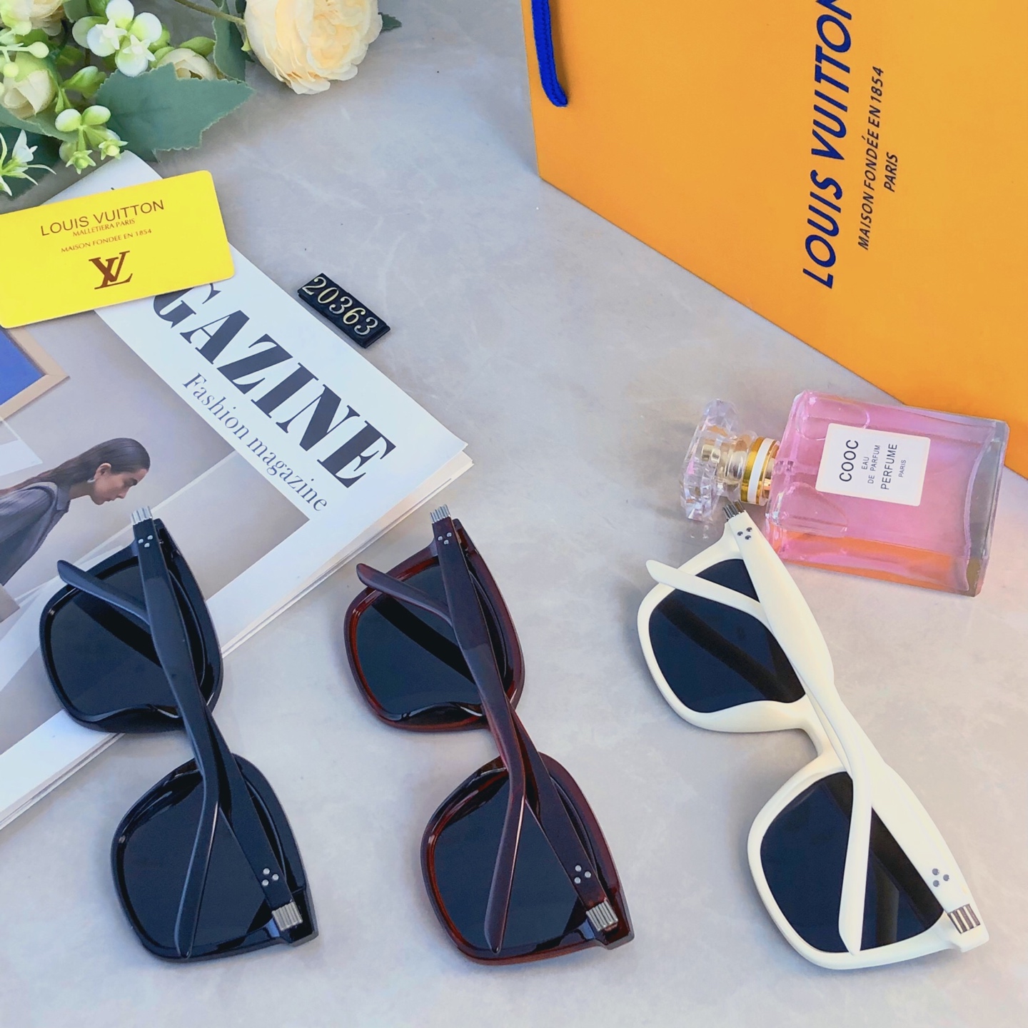 。。Louis vuitto*韩版复古黑超大框潮牌情侣墨镜明星方形圆脸潮人男女太阳眼镜