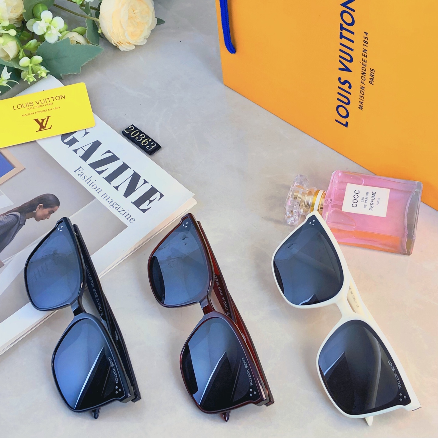 。。Louis vuitto*韩版复古黑超大框潮牌情侣墨镜明星方形圆脸潮人男女太阳眼镜