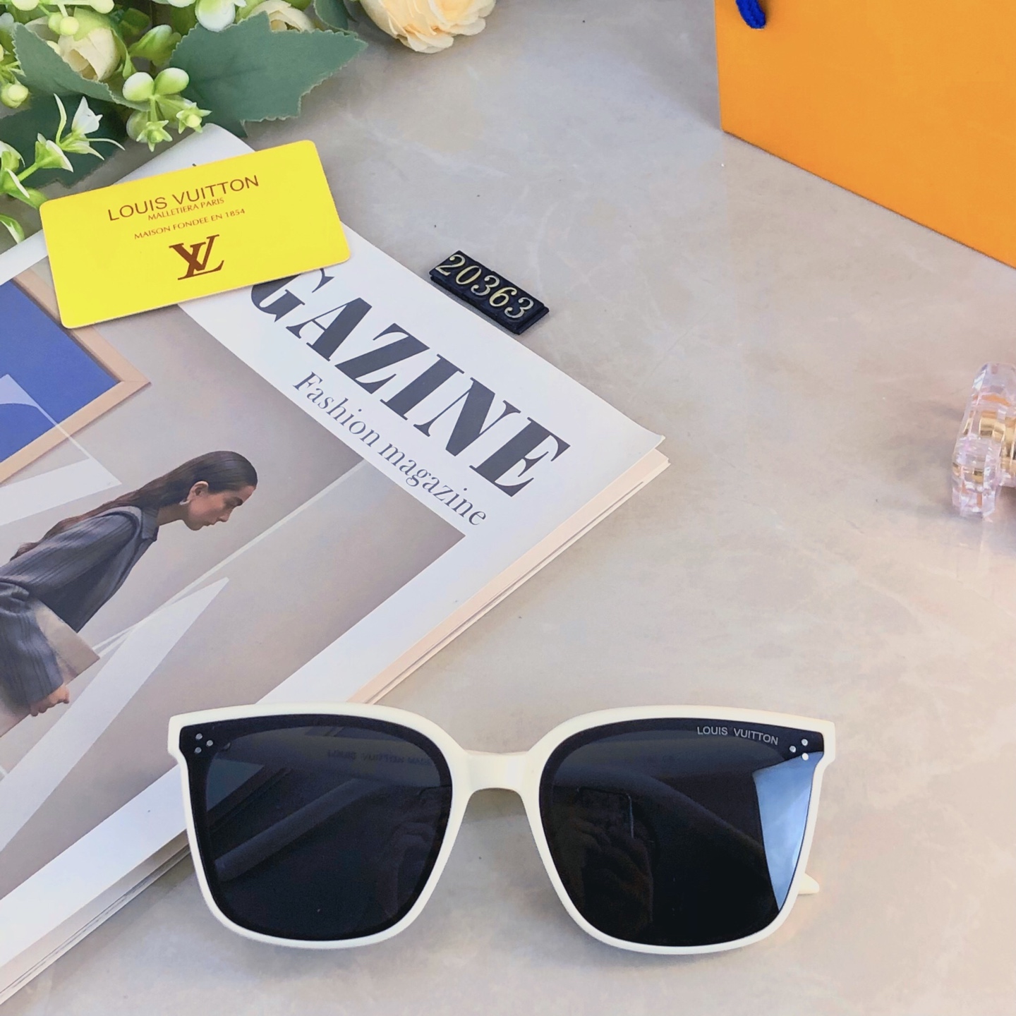 。。Louis vuitto*韩版复古黑超大框潮牌情侣墨镜明星方形圆脸潮人男女太阳眼镜