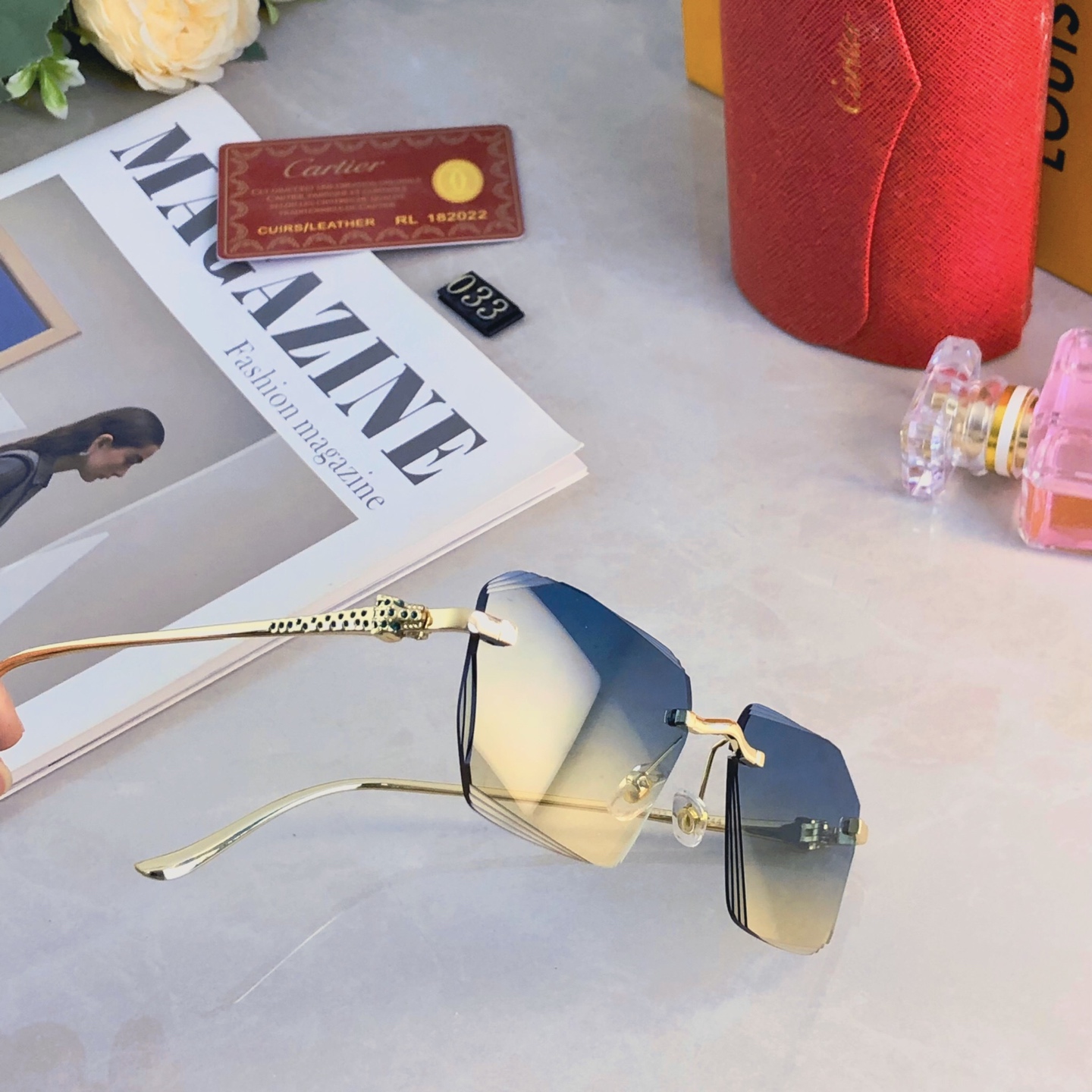 。。Cartie*2026新款切边时尚无框防晒太阳镜欧美潮流墨镜男女同款