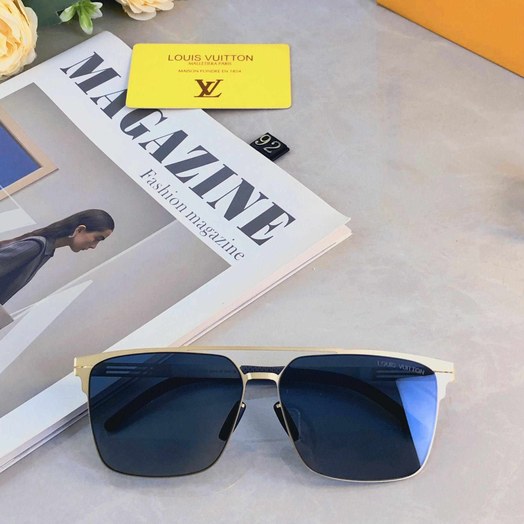 。。Louis vuitto*不锈钢双梁无螺丝男士偏光太阳镜超轻高级感太阳眼镜遮阳大框墨镜