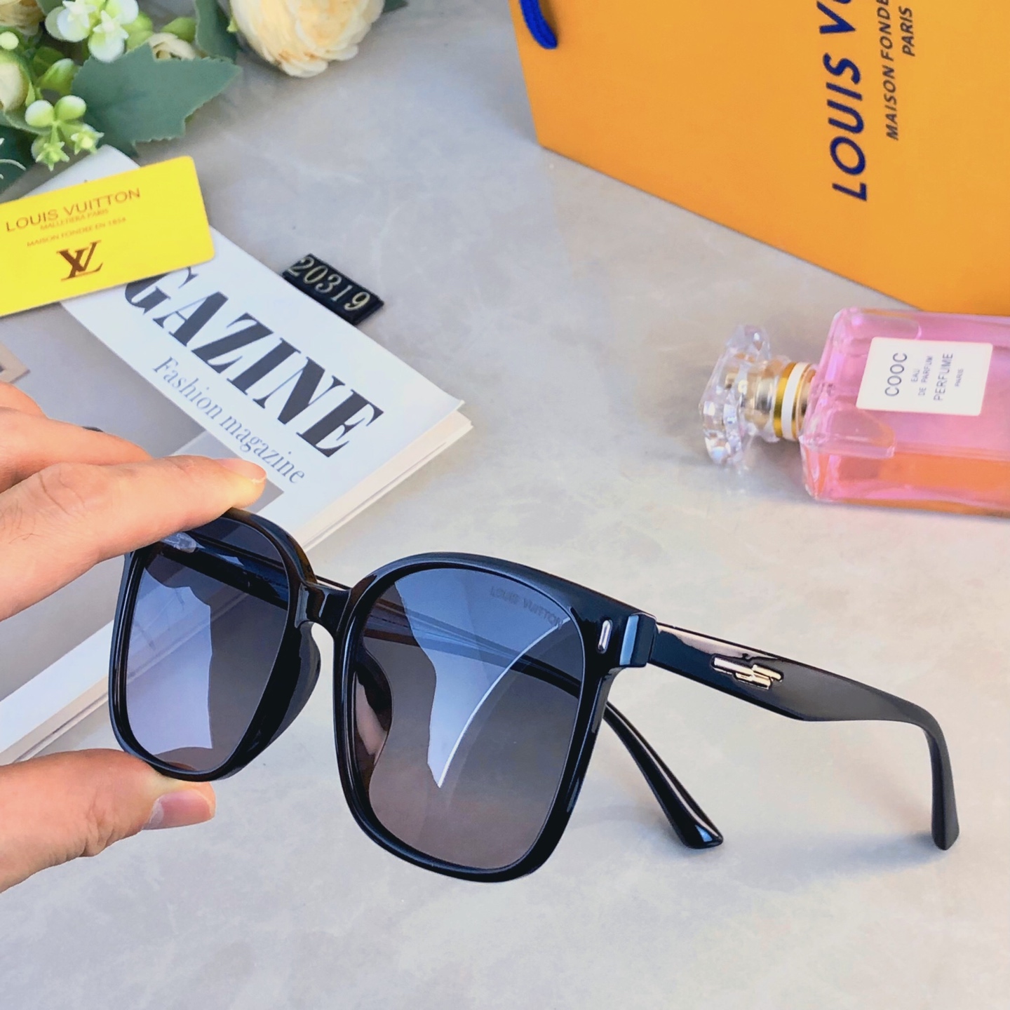 。。Louis vuitto*墨镜女2026新款高级感凹造型方形大框太阳镜男时尚大脸防紫外线