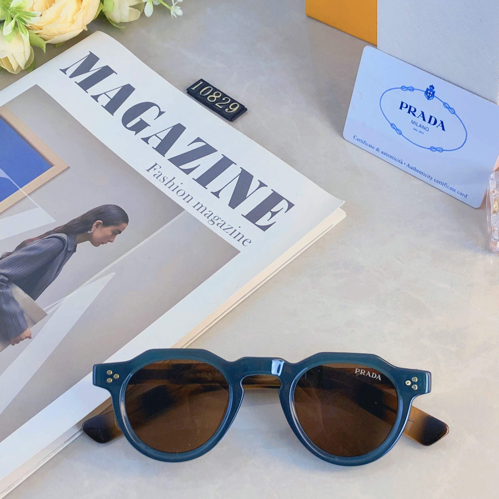 。。Prad*日系复古多边形眼镜休闲眼镜防紫外线太阳眼镜欧美墨镜