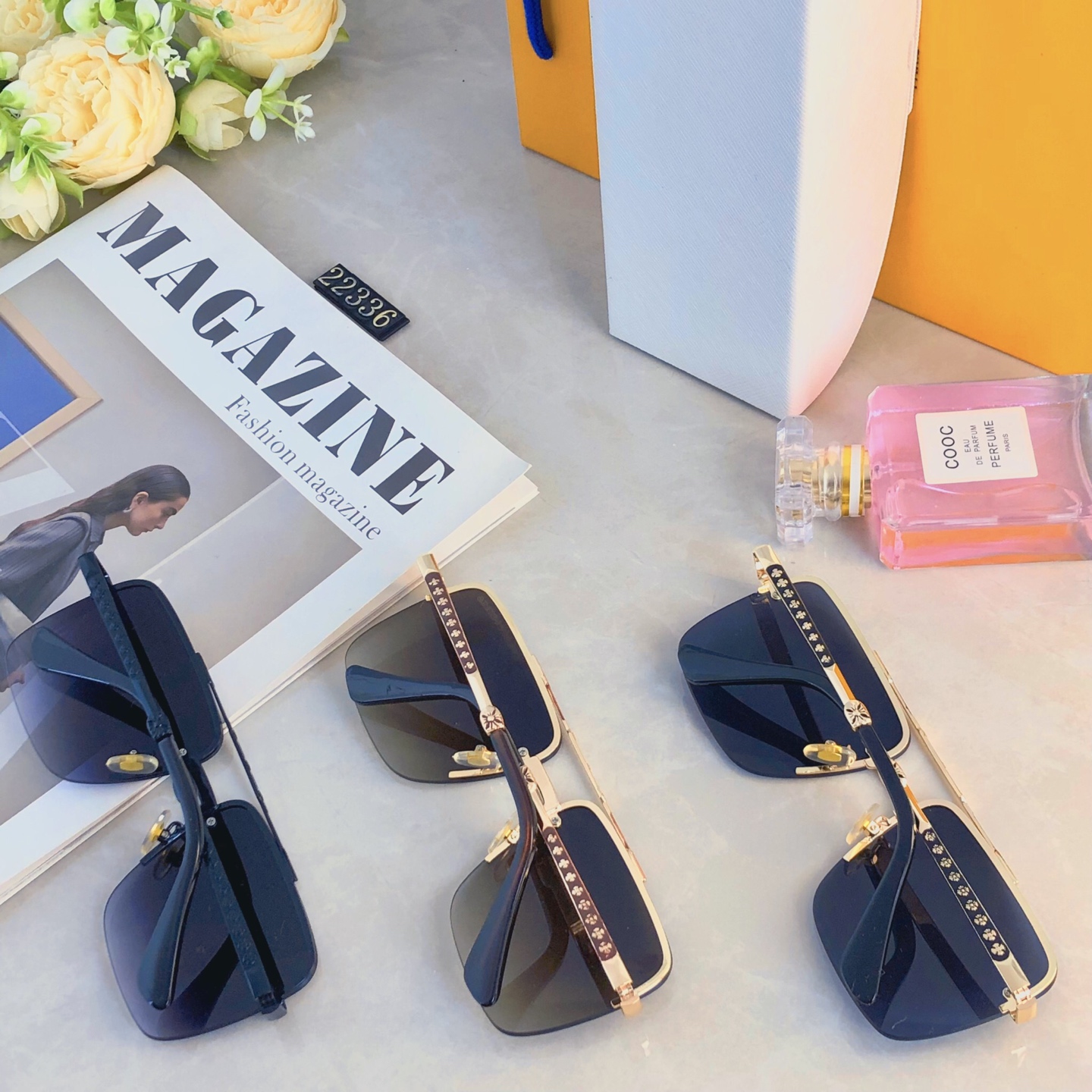 。。克罗心2026年新款金属框架墨镜男复古街拍凹造型防紫外线太阳镜