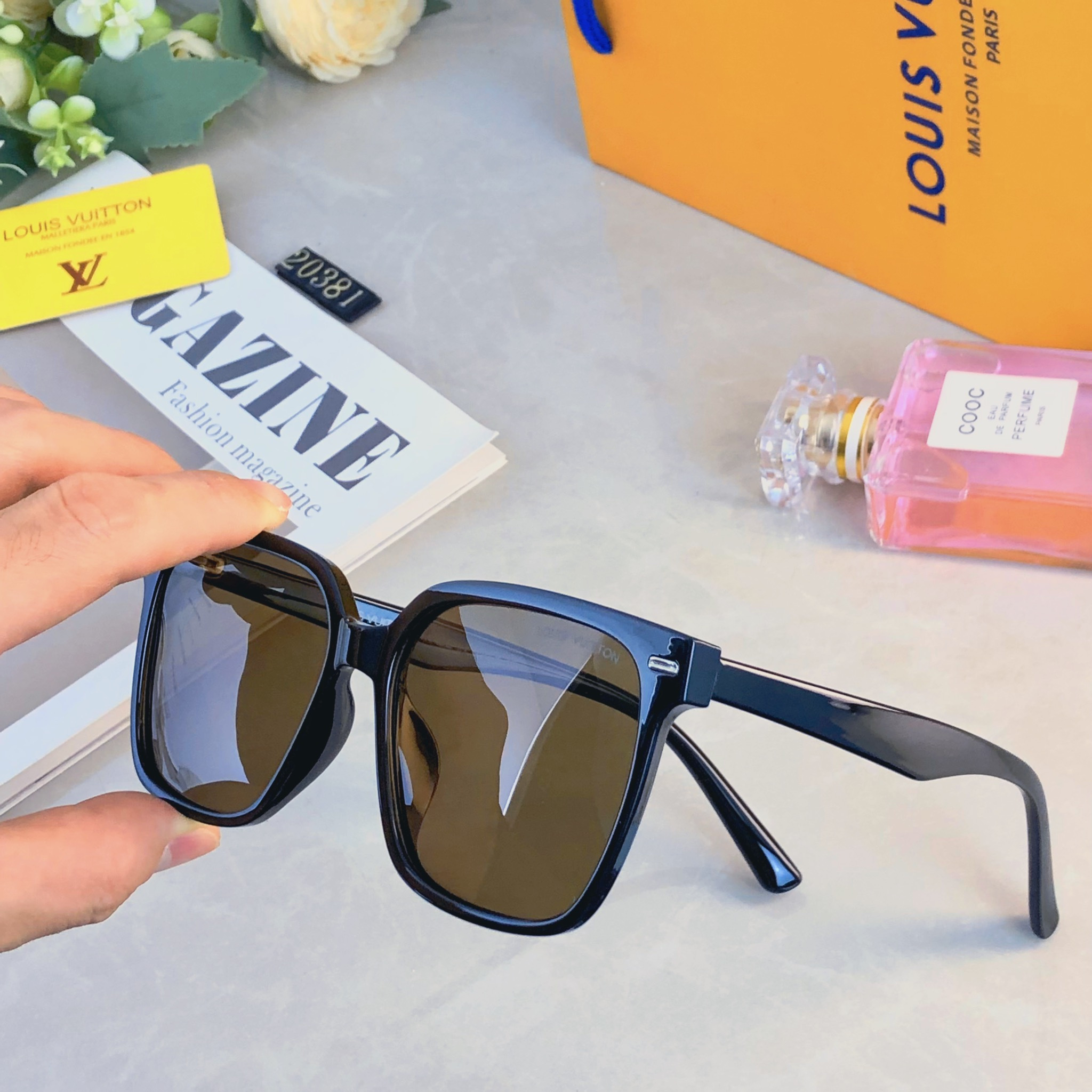。。Louis vuitto*眼镜百搭墨镜大框高清防晒遮阳太阳眼镜方圆脸显脸小素颜墨镜