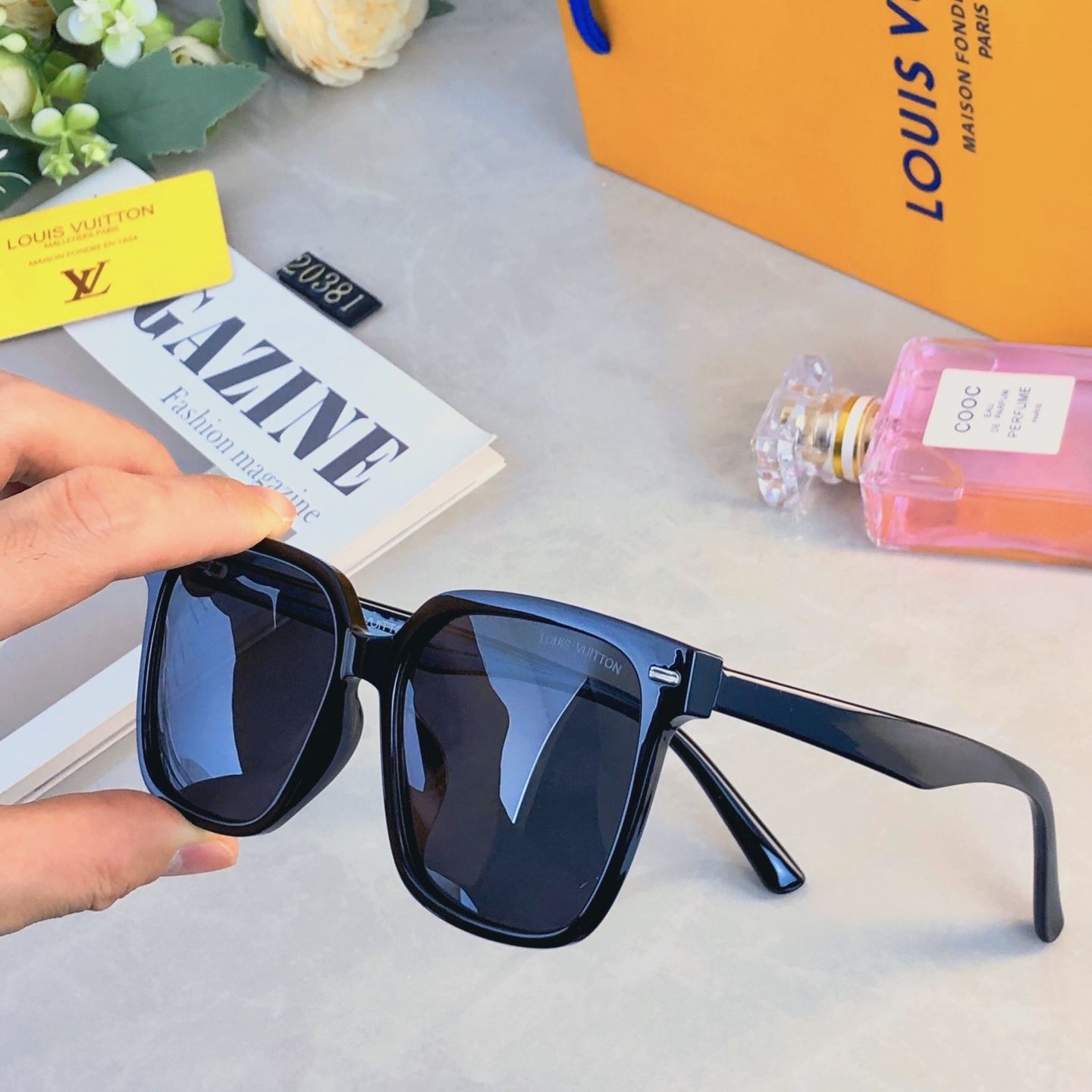 。。Louis vuitto*眼镜百搭墨镜大框高清防晒遮阳太阳眼镜方圆脸显脸小素颜墨镜