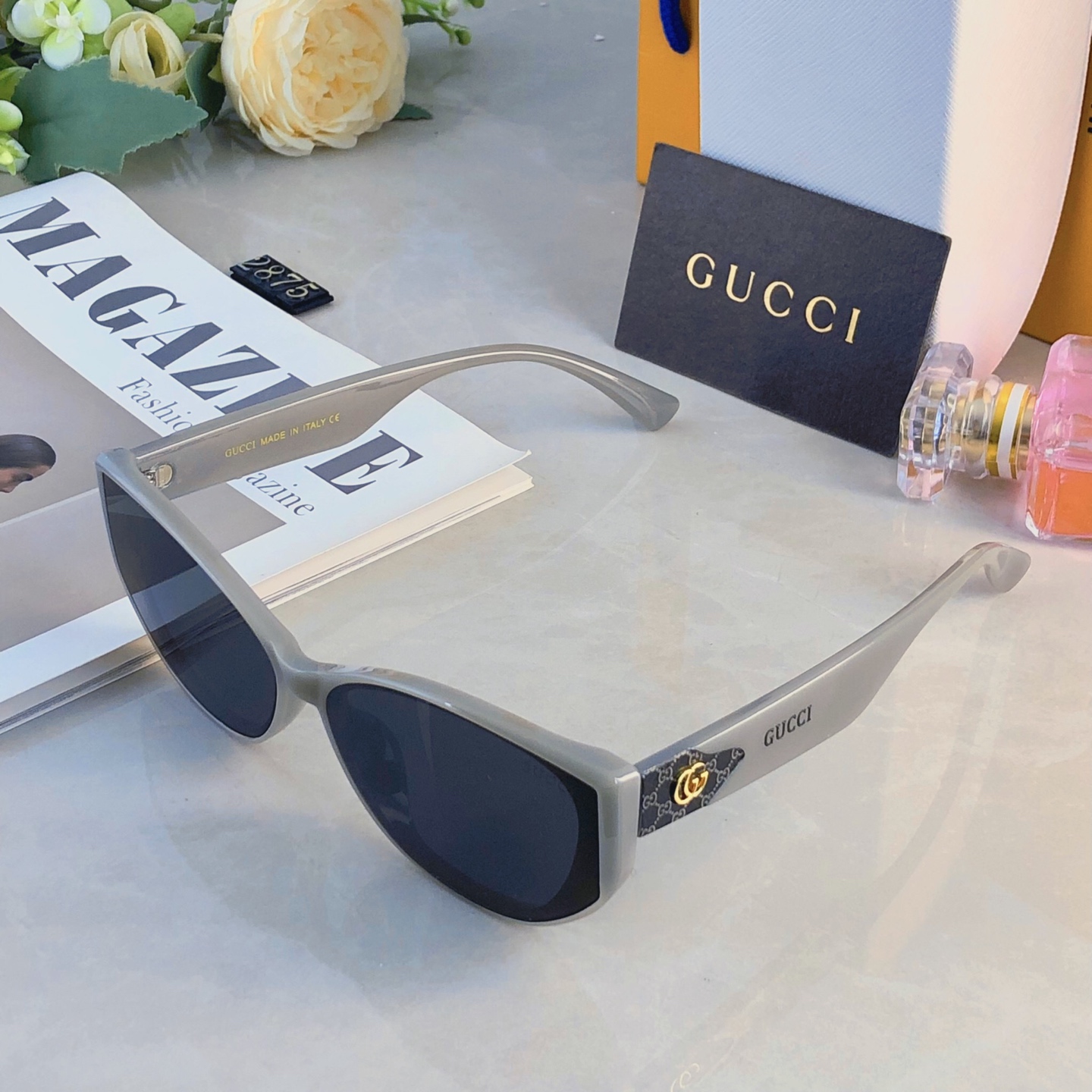 。。Gucc*复古时尚潮流太阳镜高品质新款跨境个性街拍女士墨镜