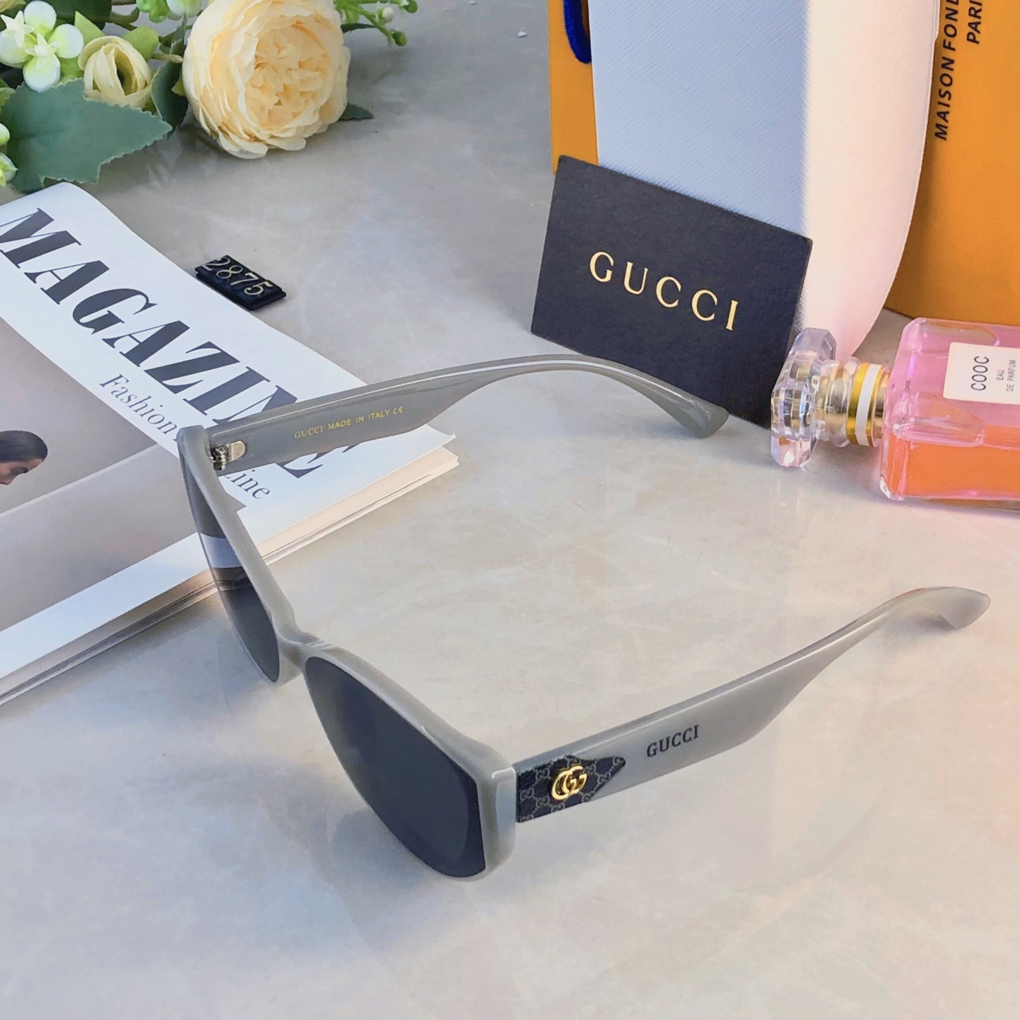 。。Gucc*复古时尚潮流太阳镜高品质新款跨境个性街拍女士墨镜