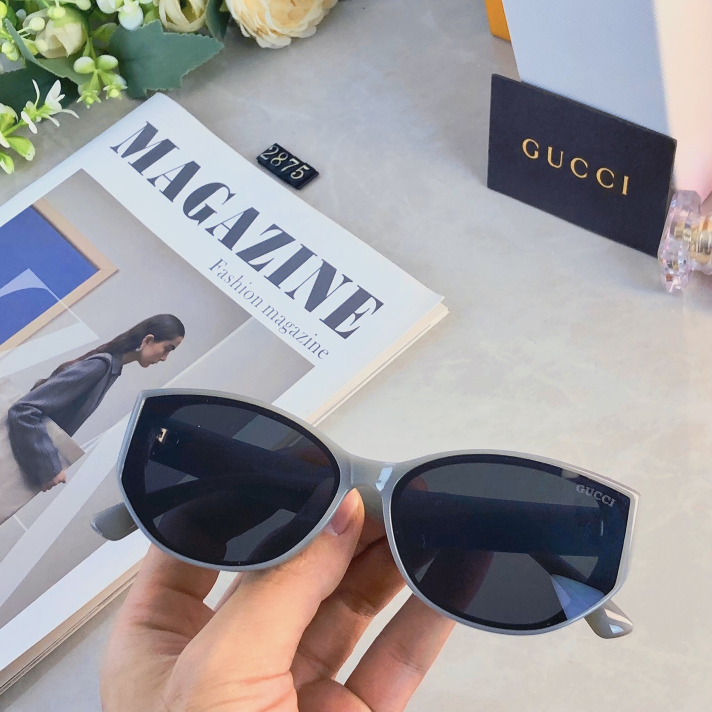 。。Gucc*复古时尚潮流太阳镜高品质新款跨境个性街拍女士墨镜