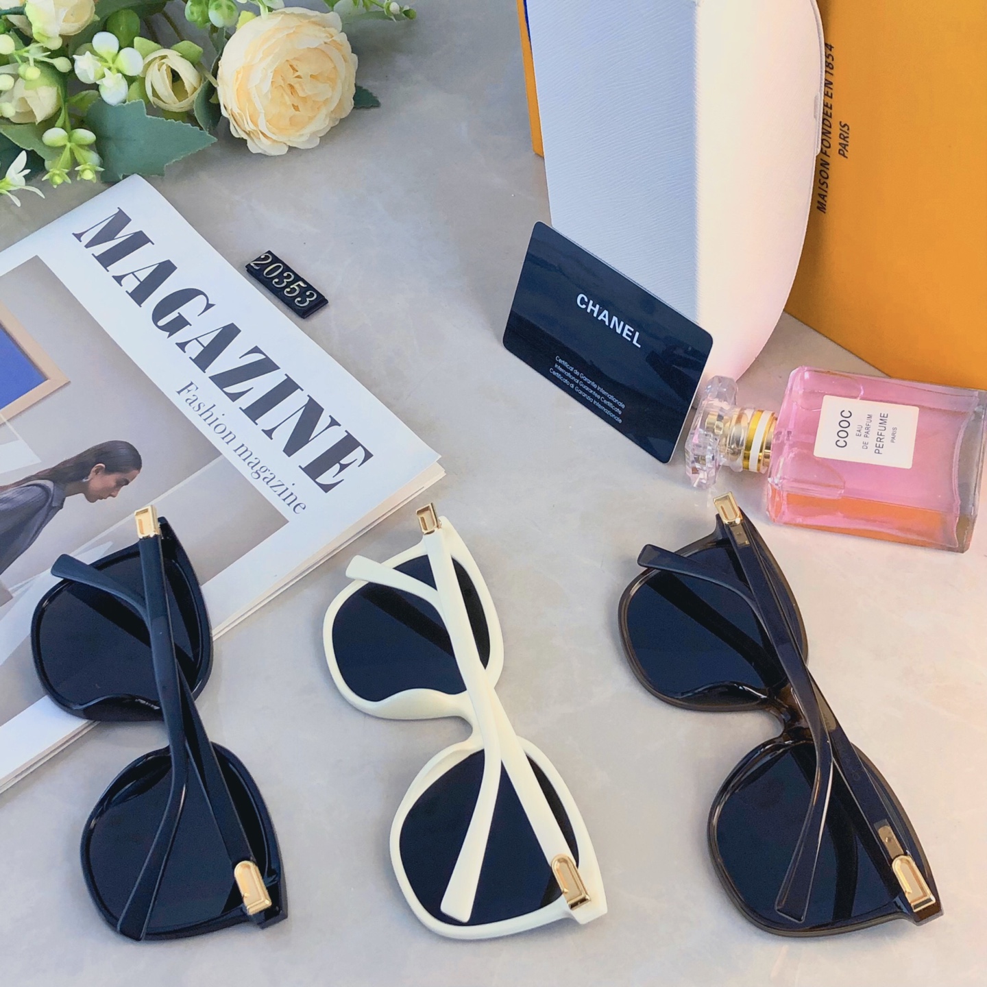 。。Chane*墨镜女款2026新款气质高级感圆脸显瘦防晒开车遮阳大方框太阳眼镜