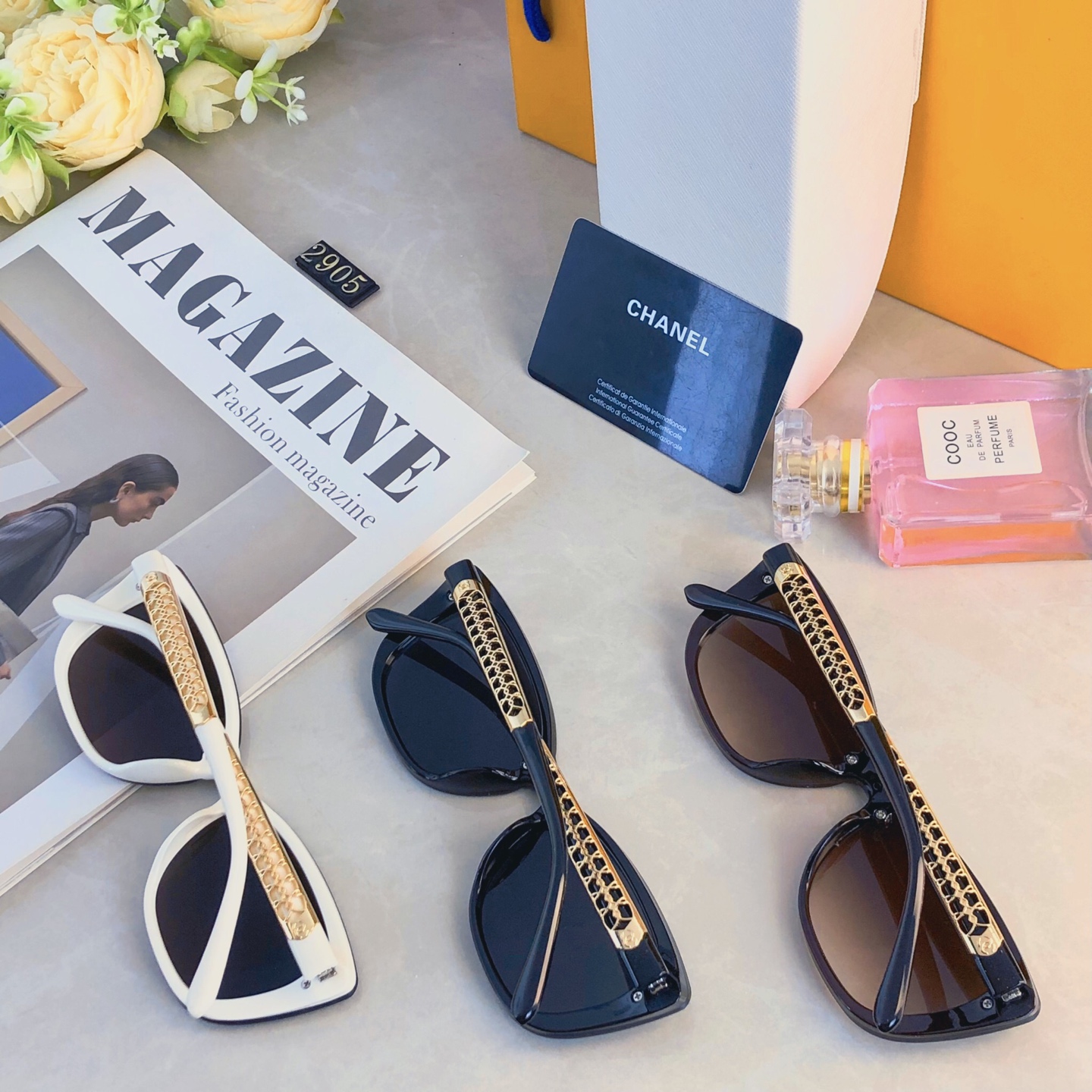 。。Chane*时尚太阳镜女素颜神器个性防紫外线遮阳墨镜高级ins太阳眼镜