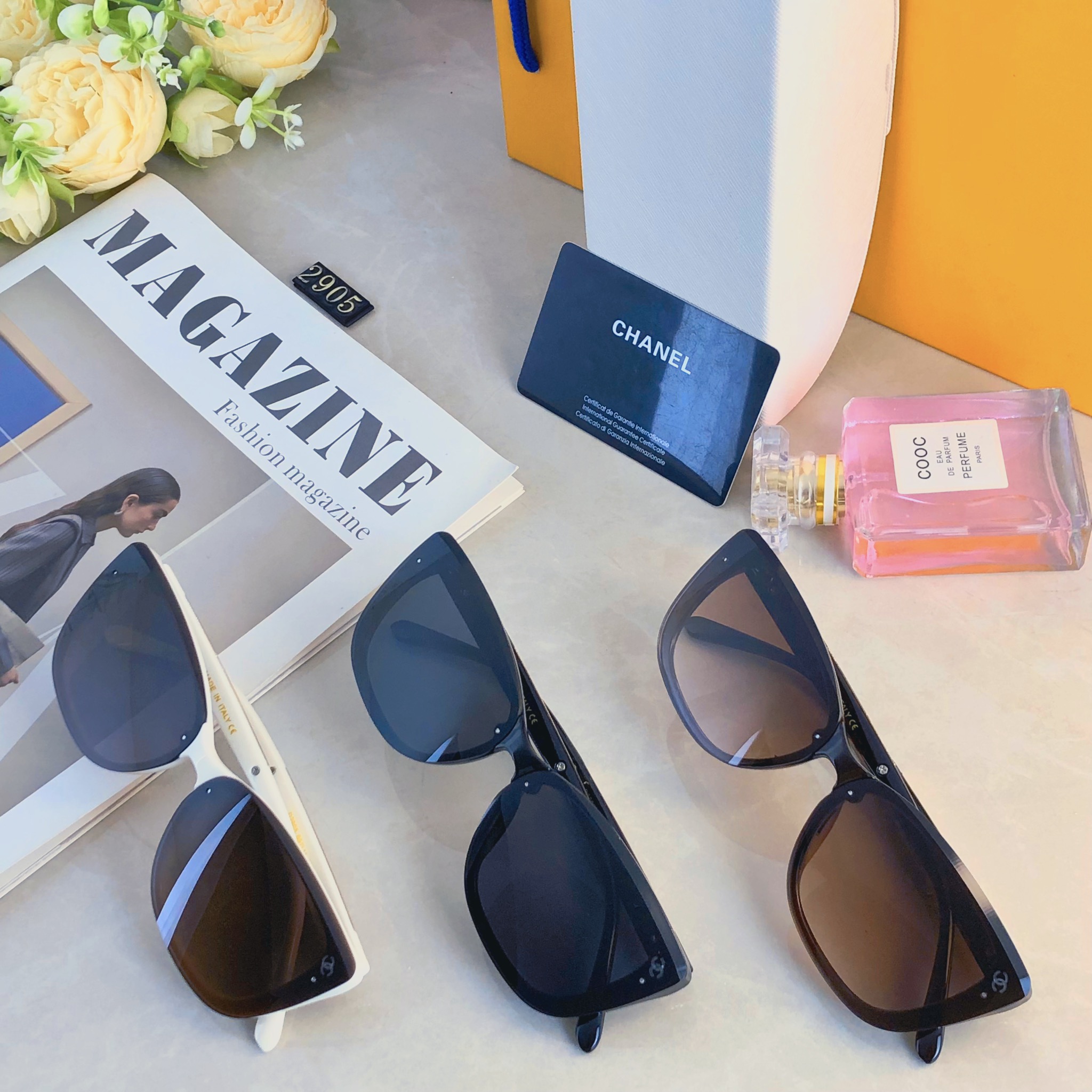 。。Chane*时尚太阳镜女素颜神器个性防紫外线遮阳墨镜高级ins太阳眼镜