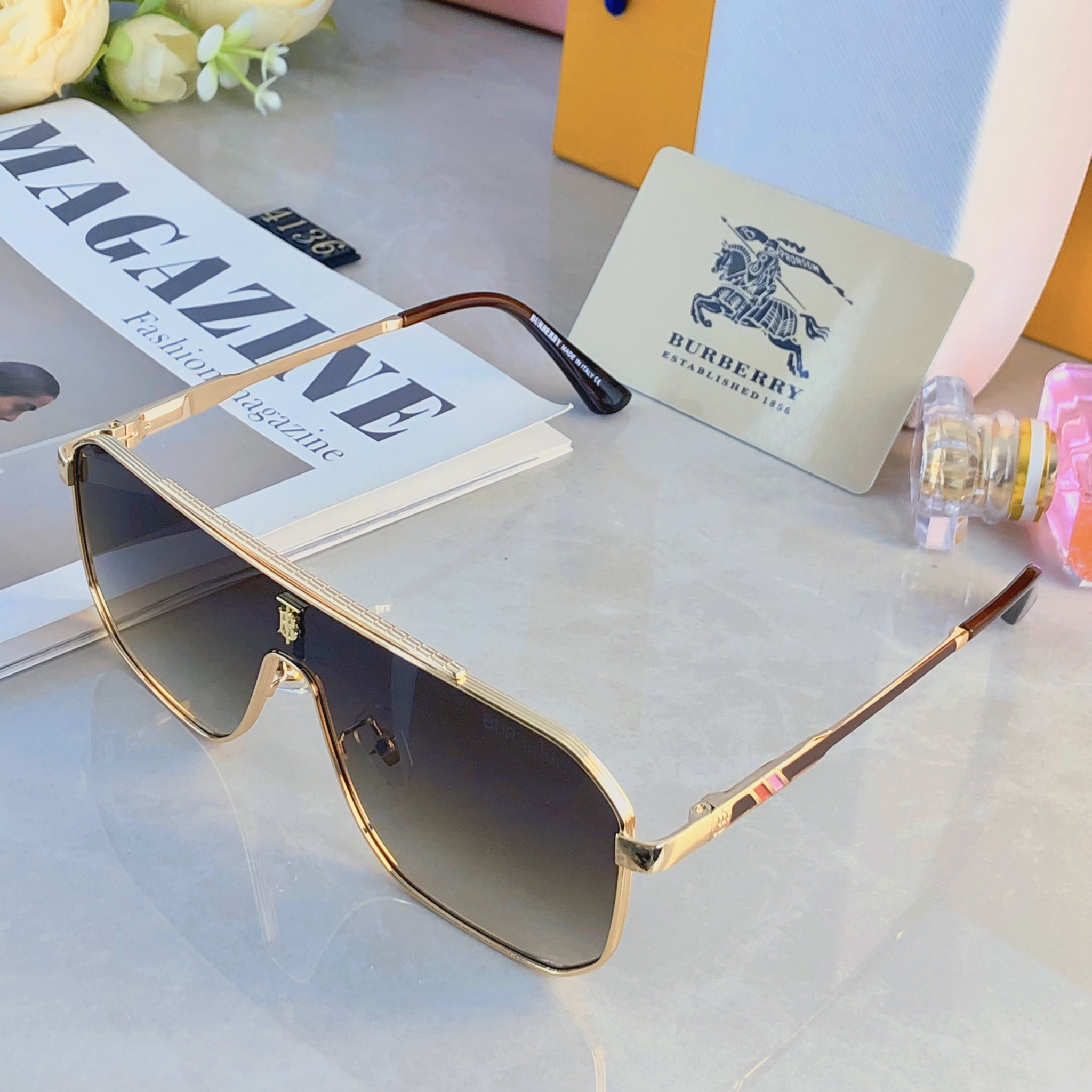 。。Burberr*韩版多边形墨镜男显脸小超酷时尚开车太阳镜女潮街拍防紫外线