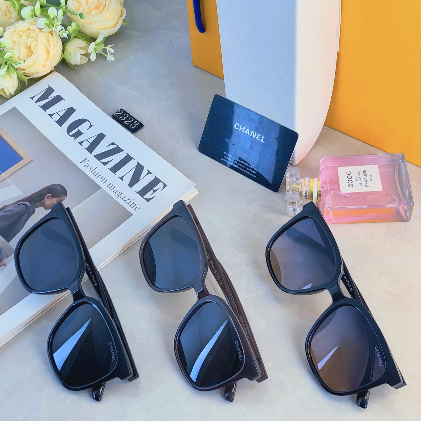 。。Chane*休闲墨镜磨砂质感男时尚潮流百搭黑框防晒遮阳偏光高级感太阳眼镜