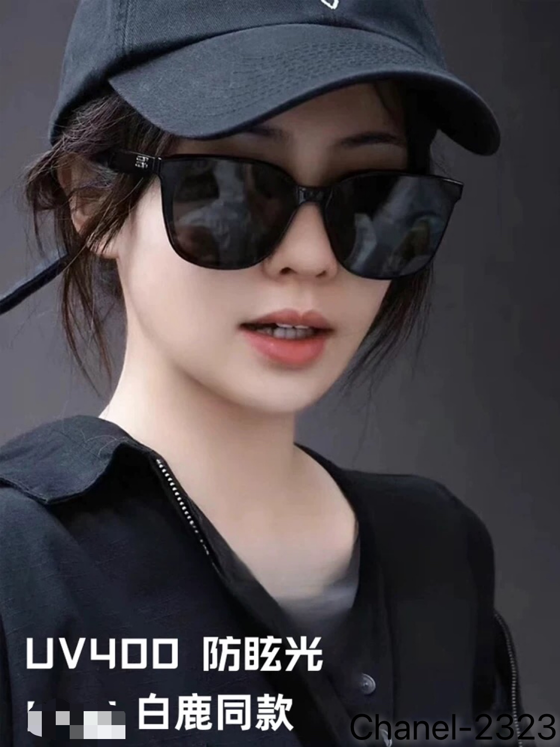 。。Chane*休闲墨镜磨砂质感男时尚潮流百搭黑框防晒遮阳偏光高级感太阳眼镜