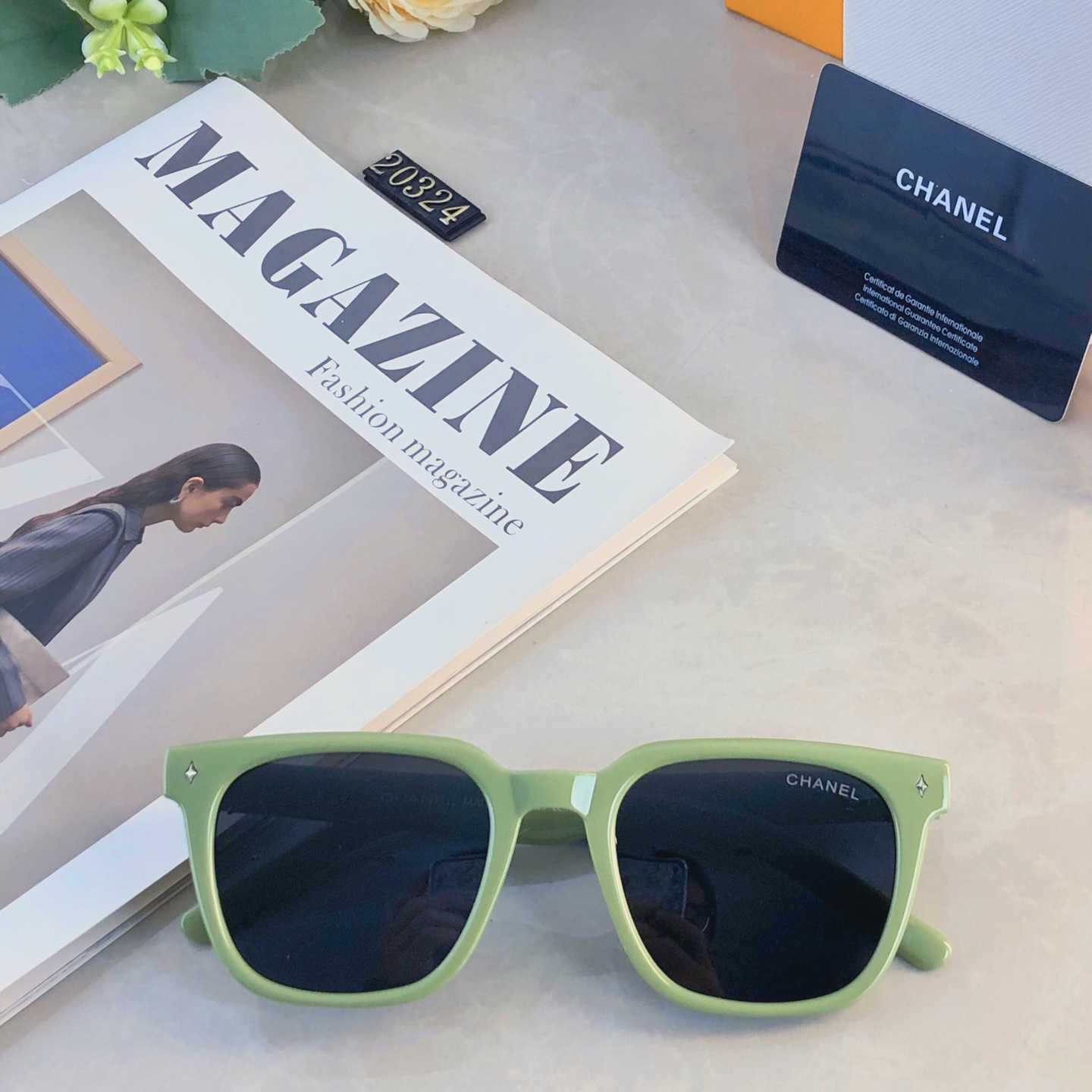 。。Chane*韩版遮阳猫眼墨镜女款潮高级感方形太阳眼镜男款