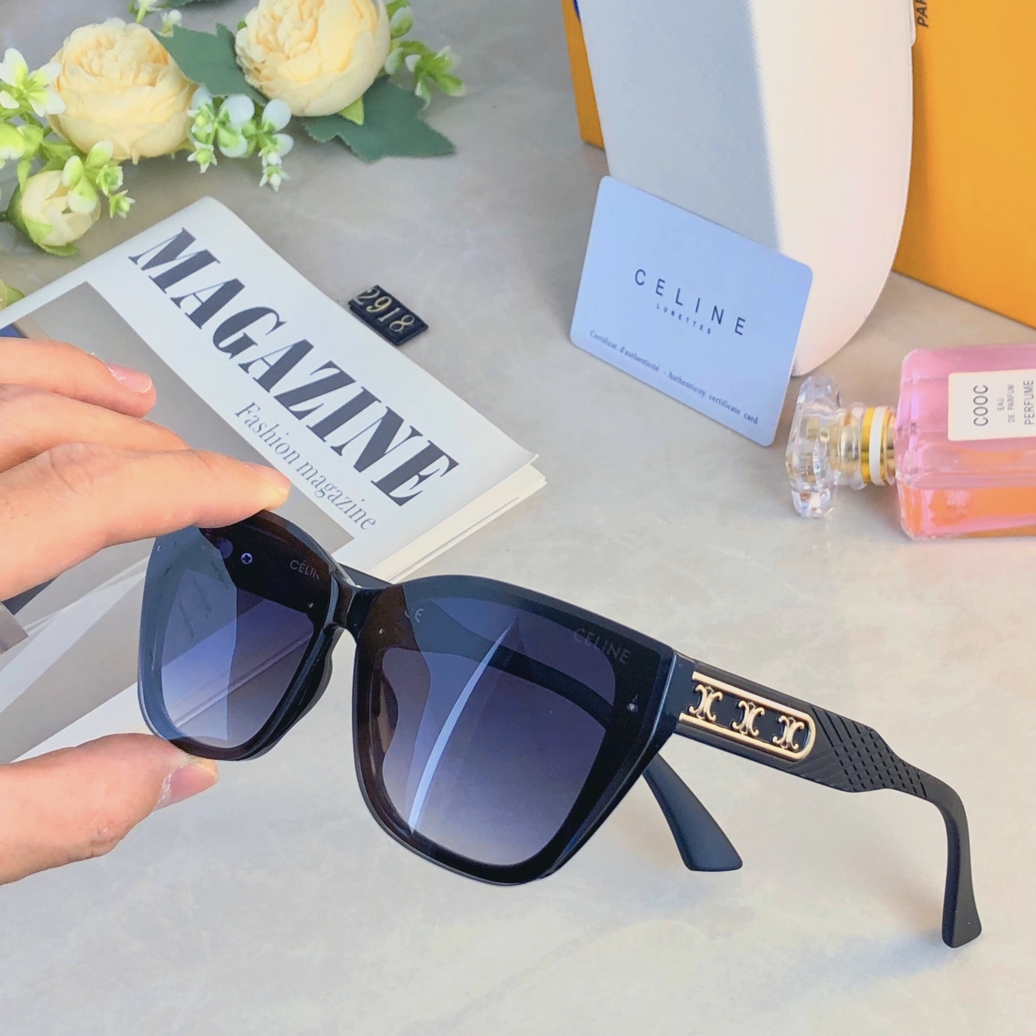 。。Celin*2026年新款复古百搭方框高级感防紫外线防晒