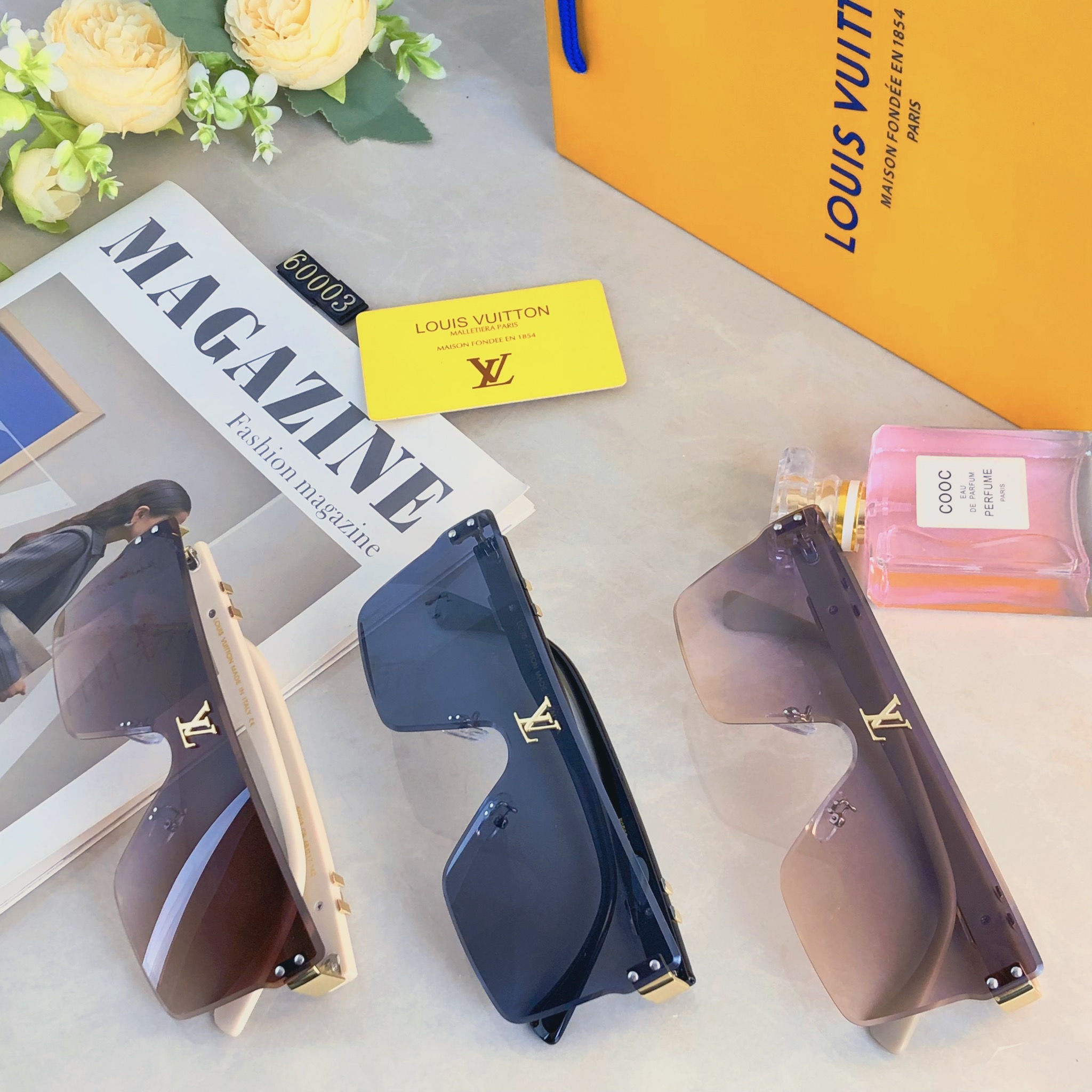 。。Louis vuitto*2026新款个性无框太阳眼镜男女百搭高级感大框显瘦墨镜防紫外线潮