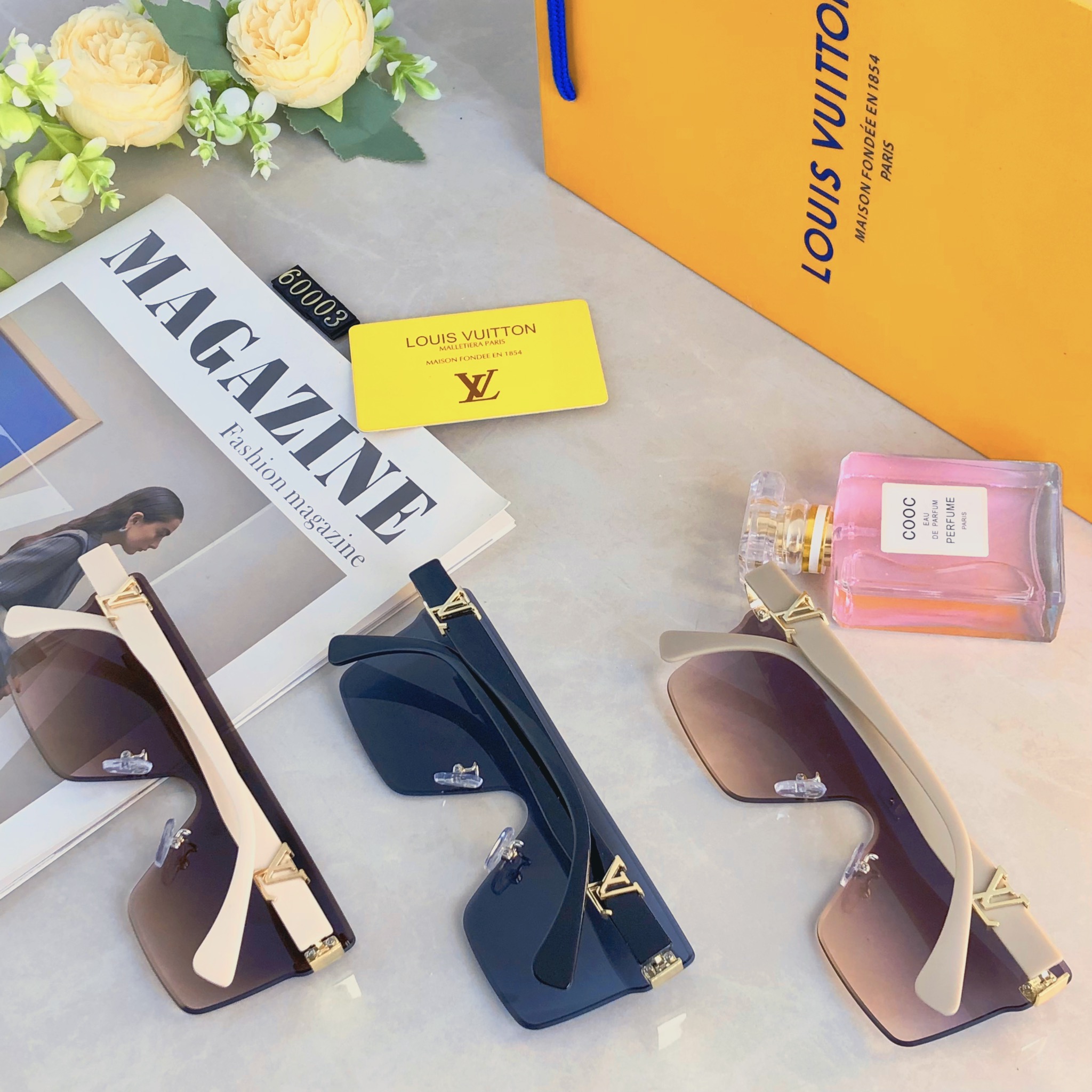 。。Louis vuitto*2026新款个性无框太阳眼镜男女百搭高级感大框显瘦墨镜防紫外线潮