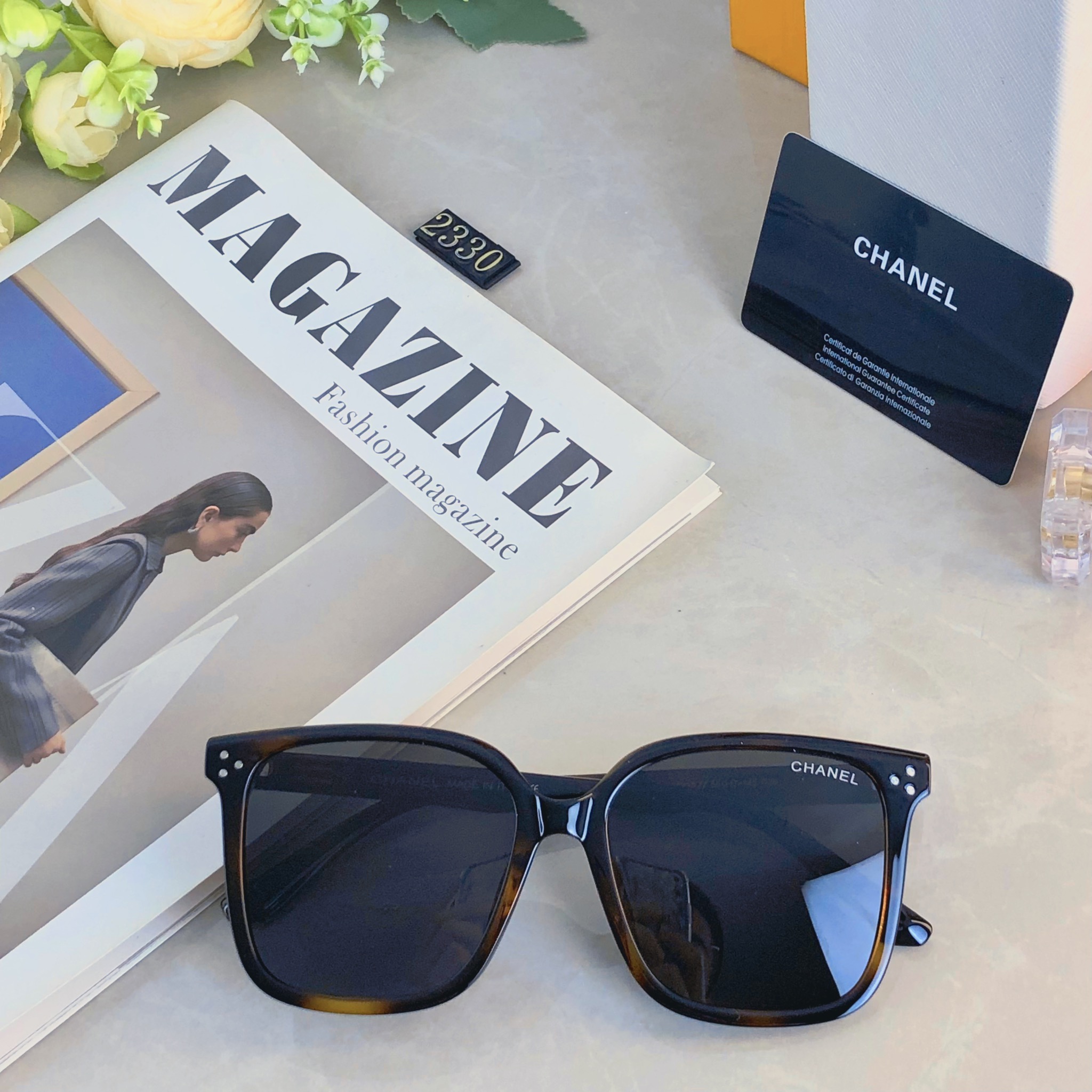 。。Chane*韩版大框墨镜男女款2026新款高级感防紫外线偏光太阳眼镜