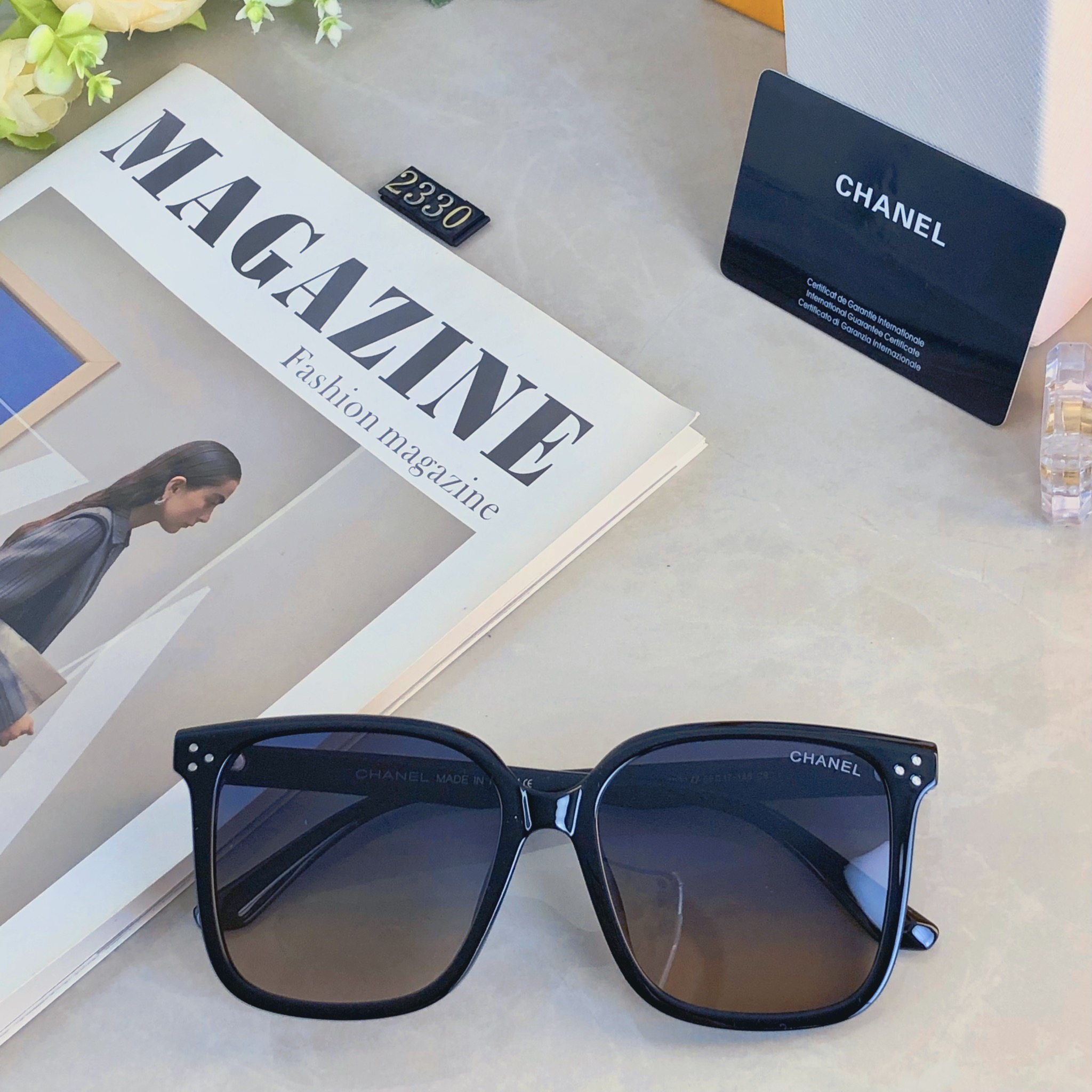 。。Chane*韩版大框墨镜男女款2026新款高级感防紫外线偏光太阳眼镜