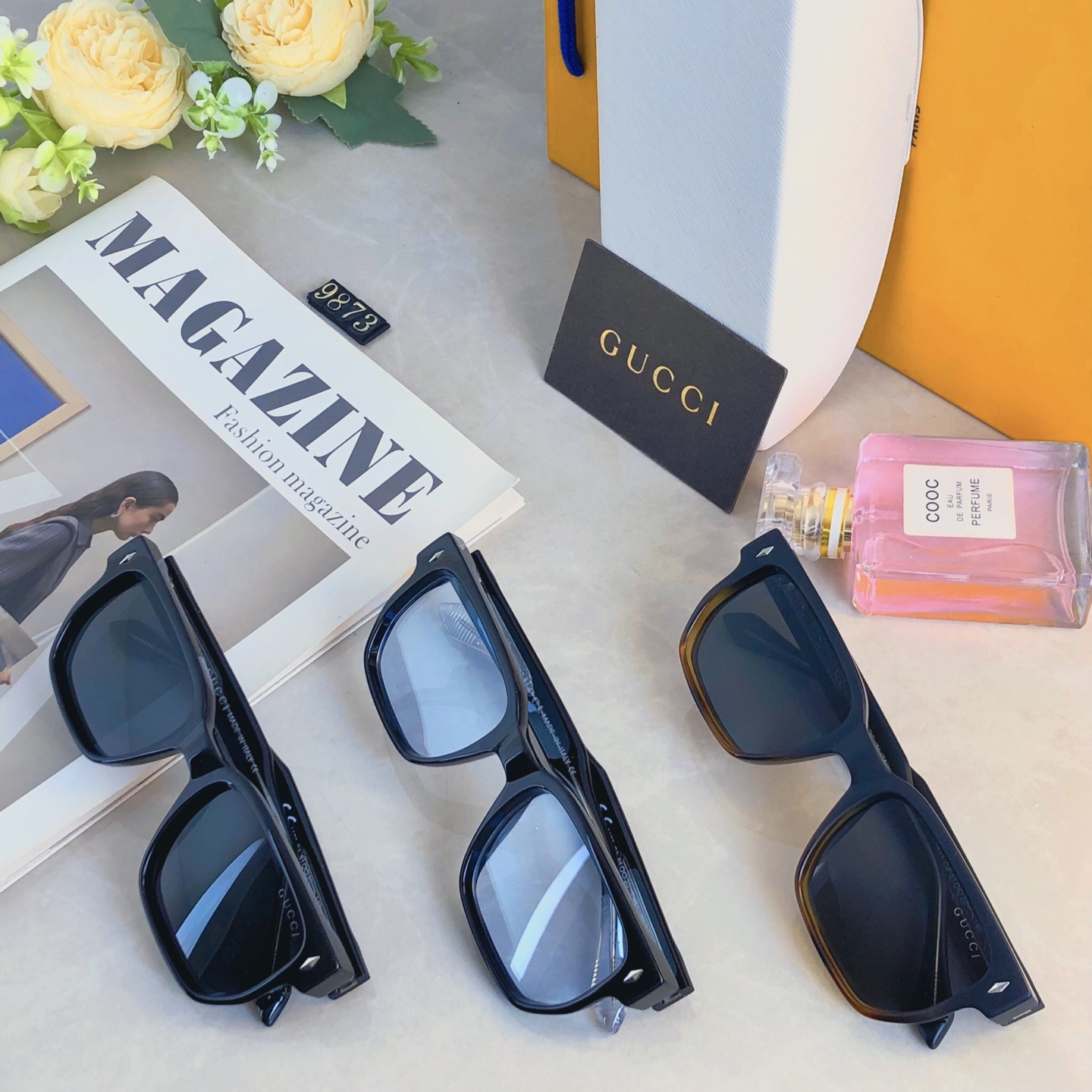 。。Gucc*墨镜个性潮流网红明星街拍防紫外线旅游眼镜情侣太阳镜男女