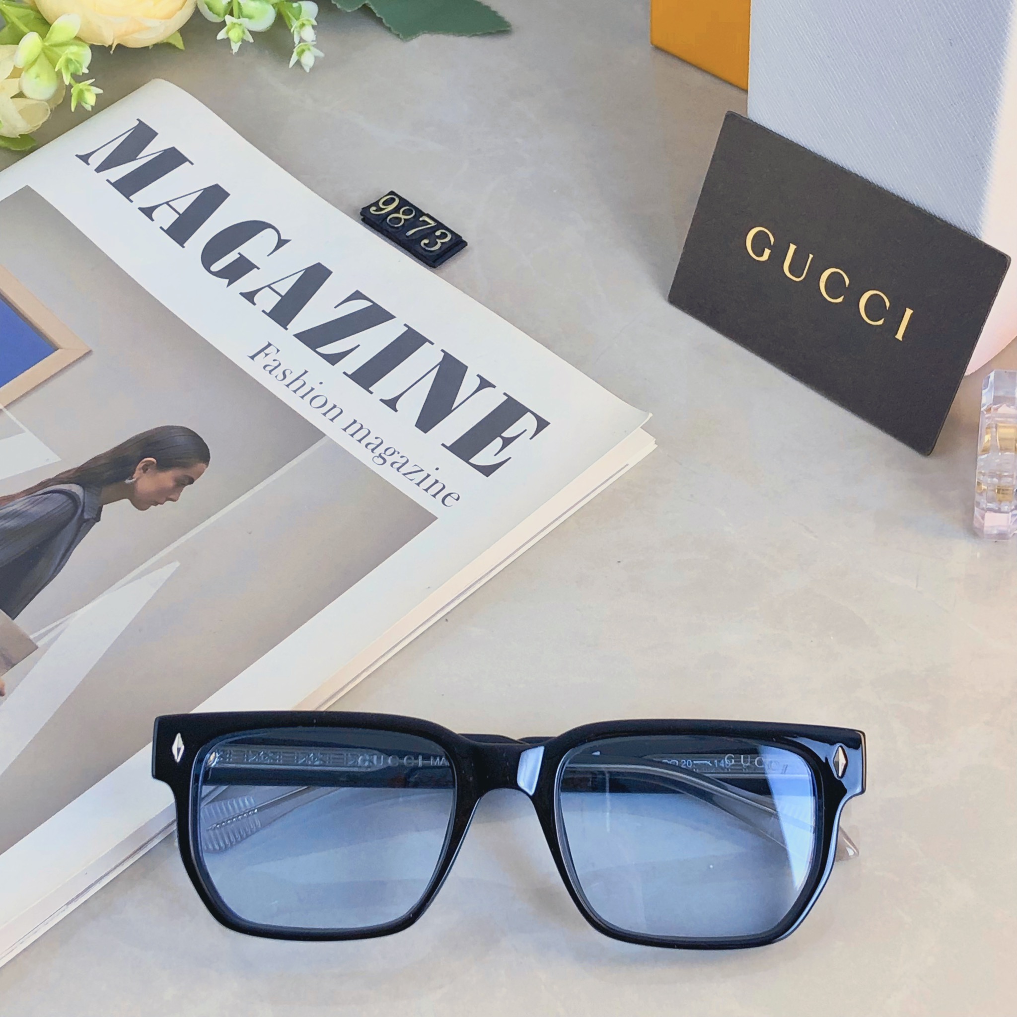 。。Gucc*墨镜个性潮流网红明星街拍防紫外线旅游眼镜情侣太阳镜男女