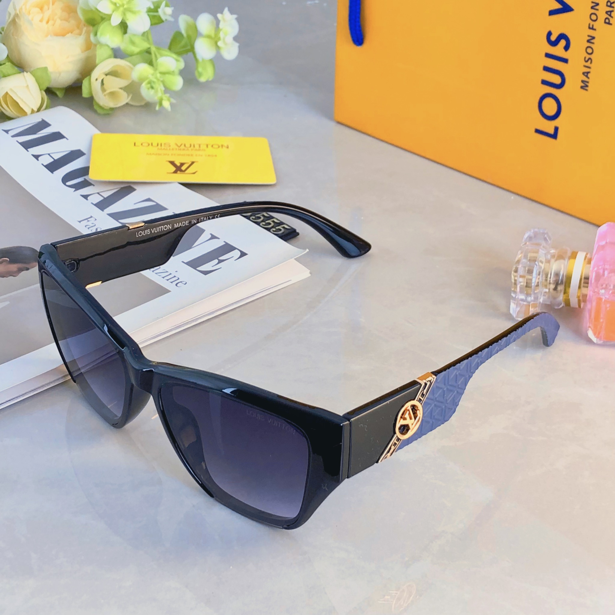 。。Louis vuitto*韩版方形墨镜个性新款太阳眼镜圆脸凹造型时髦高级感太阳镜