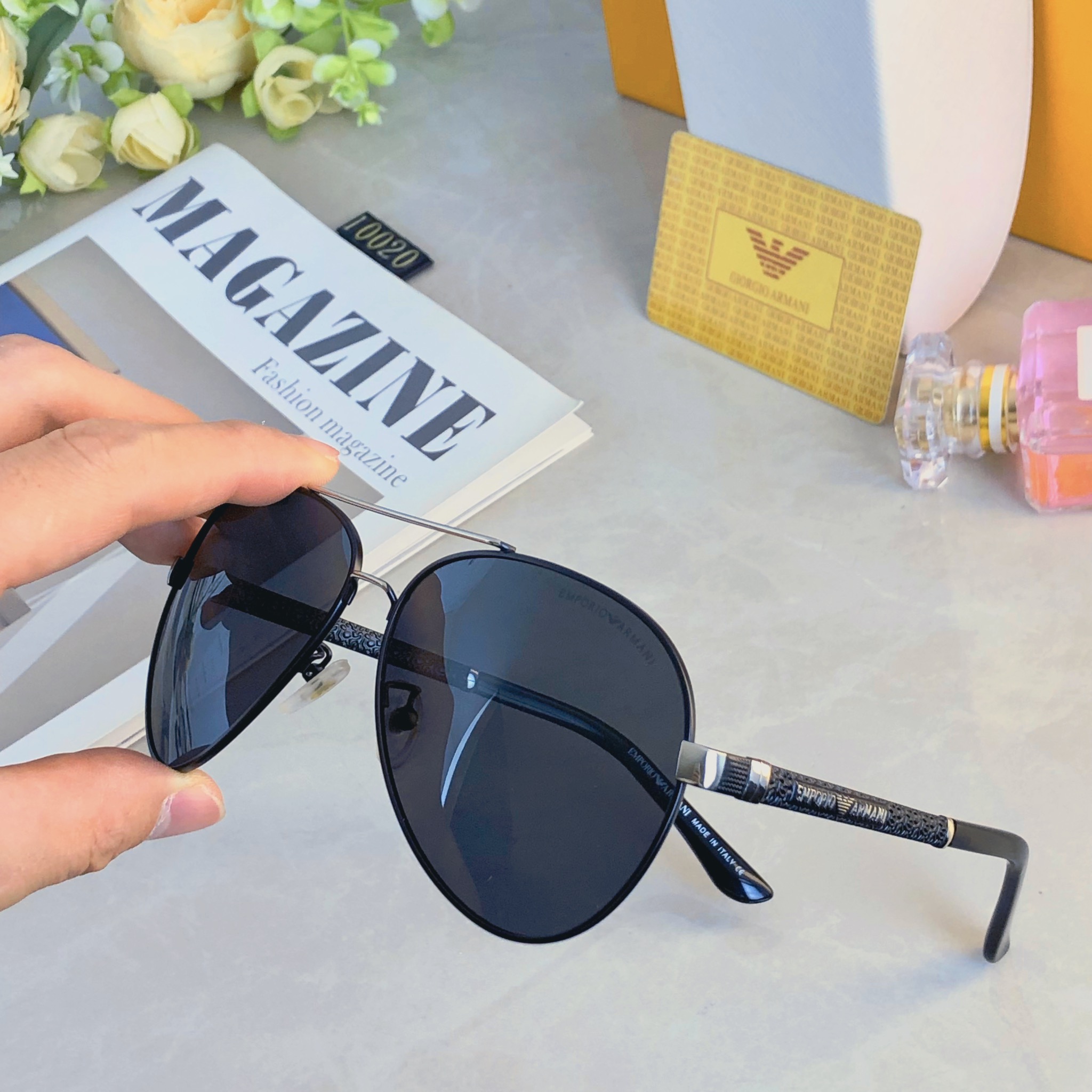 。。Arman*2026新款偏光太阳镜男士时尚金属框墨镜蛤蟆镜户外钓鱼开车驾驶镜