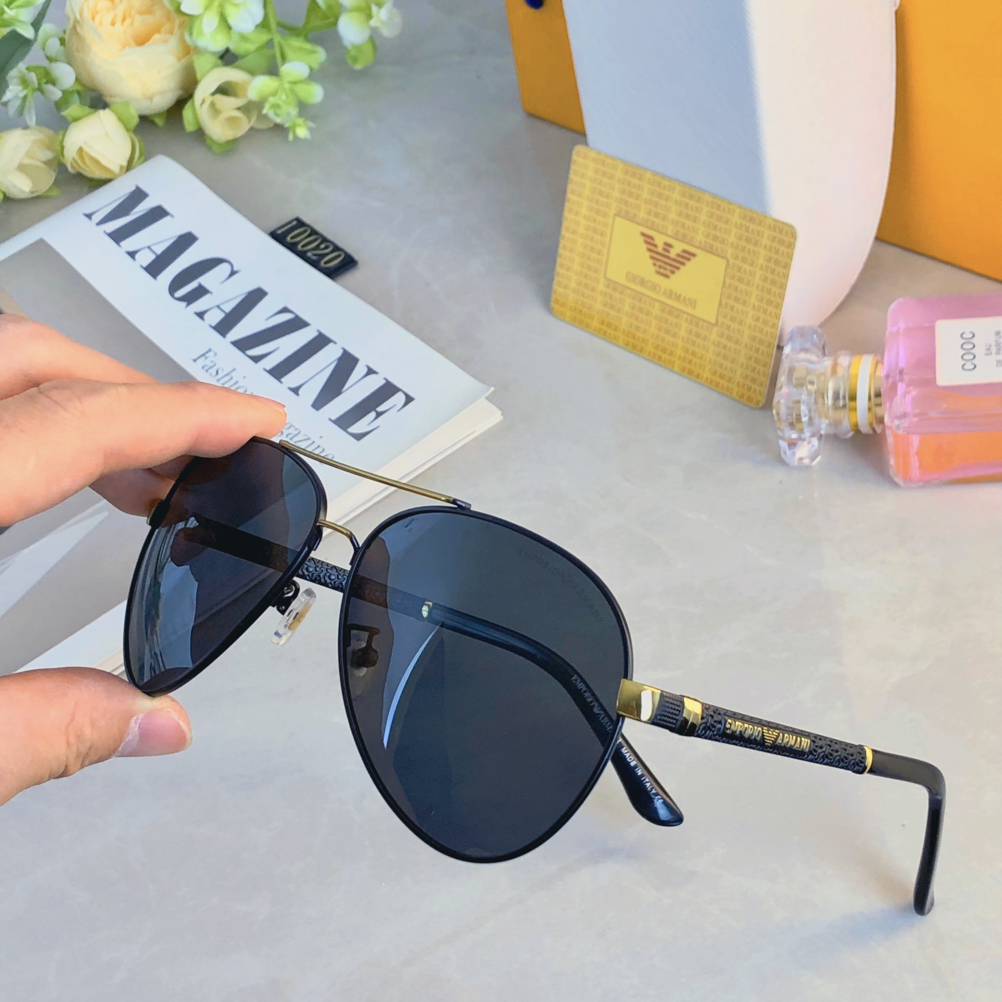 。。Arman*2026新款偏光太阳镜男士时尚金属框墨镜蛤蟆镜户外钓鱼开车驾驶镜