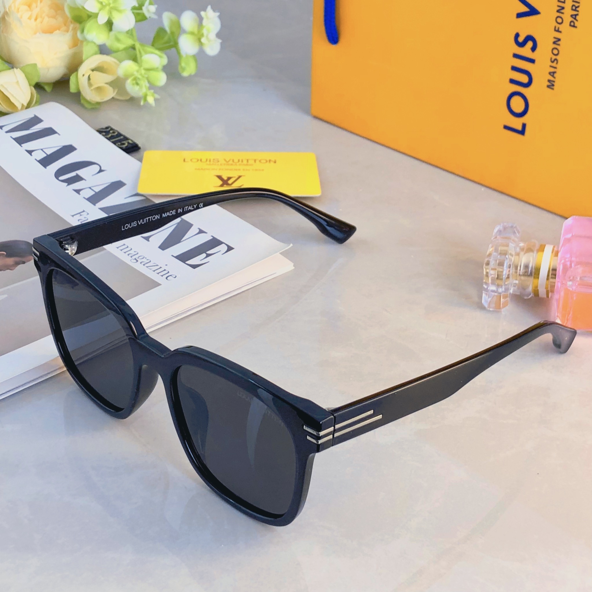 。。Louis vuitto*新款大框偏光太阳眼镜男女时尚素颜显脸小墨镜ins防紫外线潮