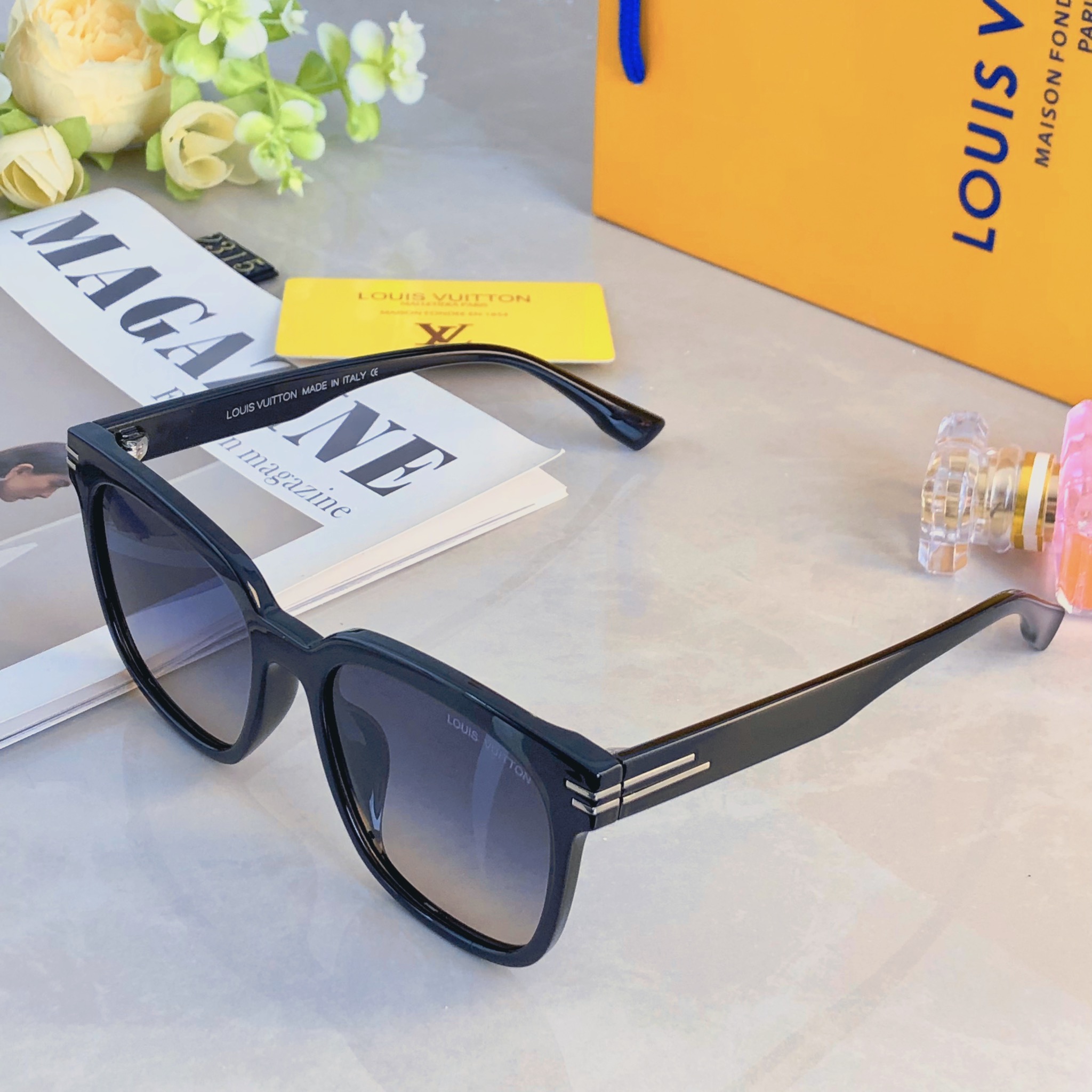 。。Louis vuitto*新款大框偏光太阳眼镜男女时尚素颜显脸小墨镜ins防紫外线潮