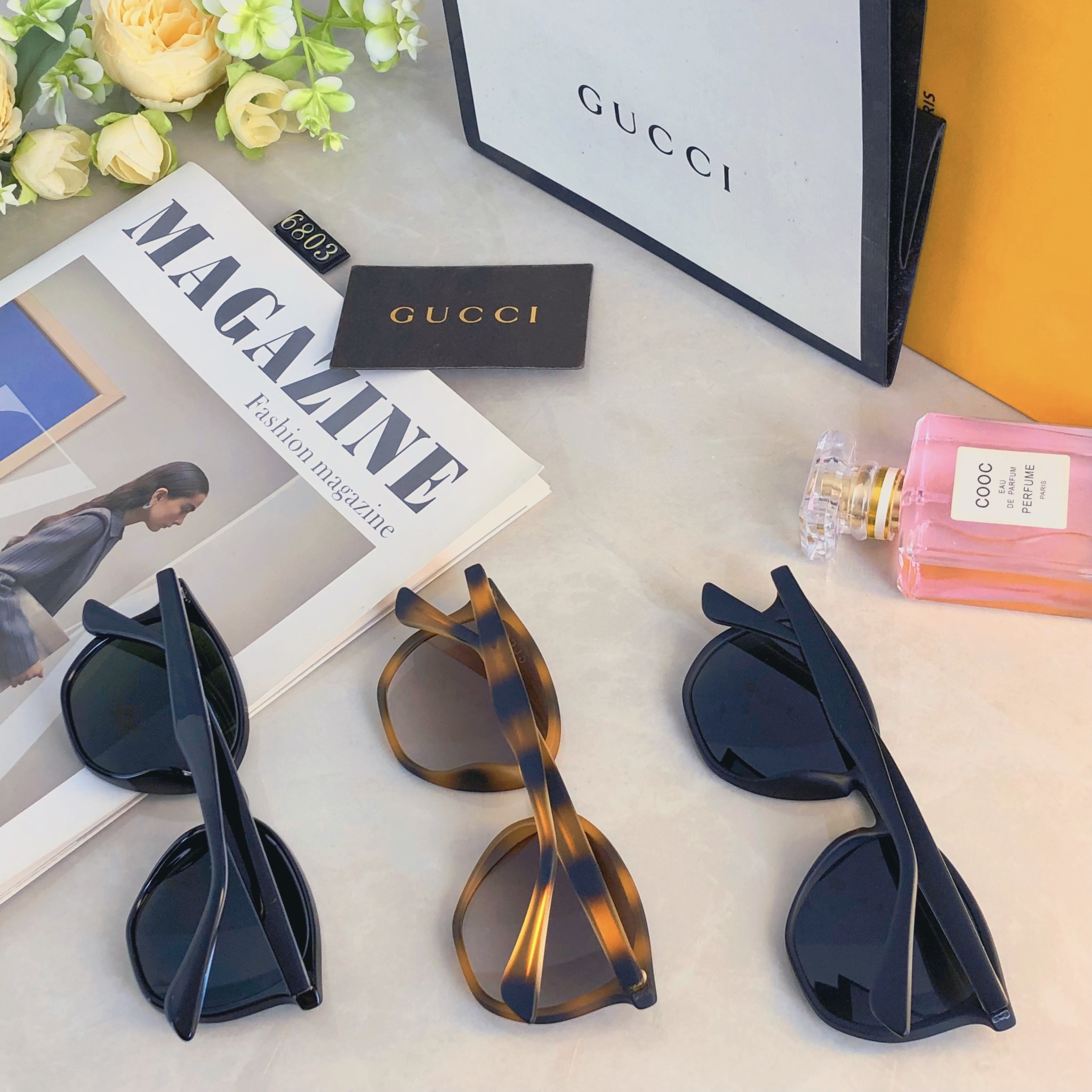 。。Gucc*2026新款太阳眼镜男女复古方形防紫外线遮阳防晒墨镜开车专用