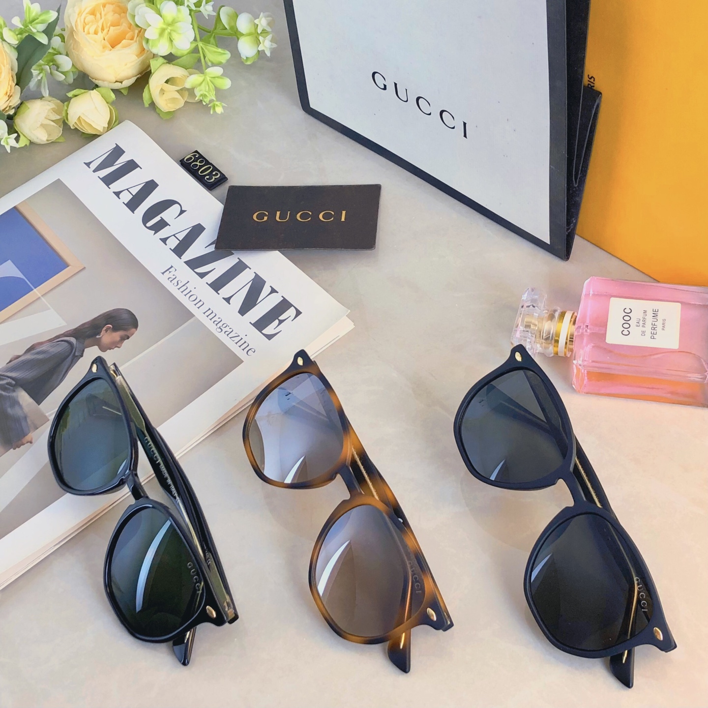 。。Gucc*2026新款太阳眼镜男女复古方形防紫外线遮阳防晒墨镜开车专用