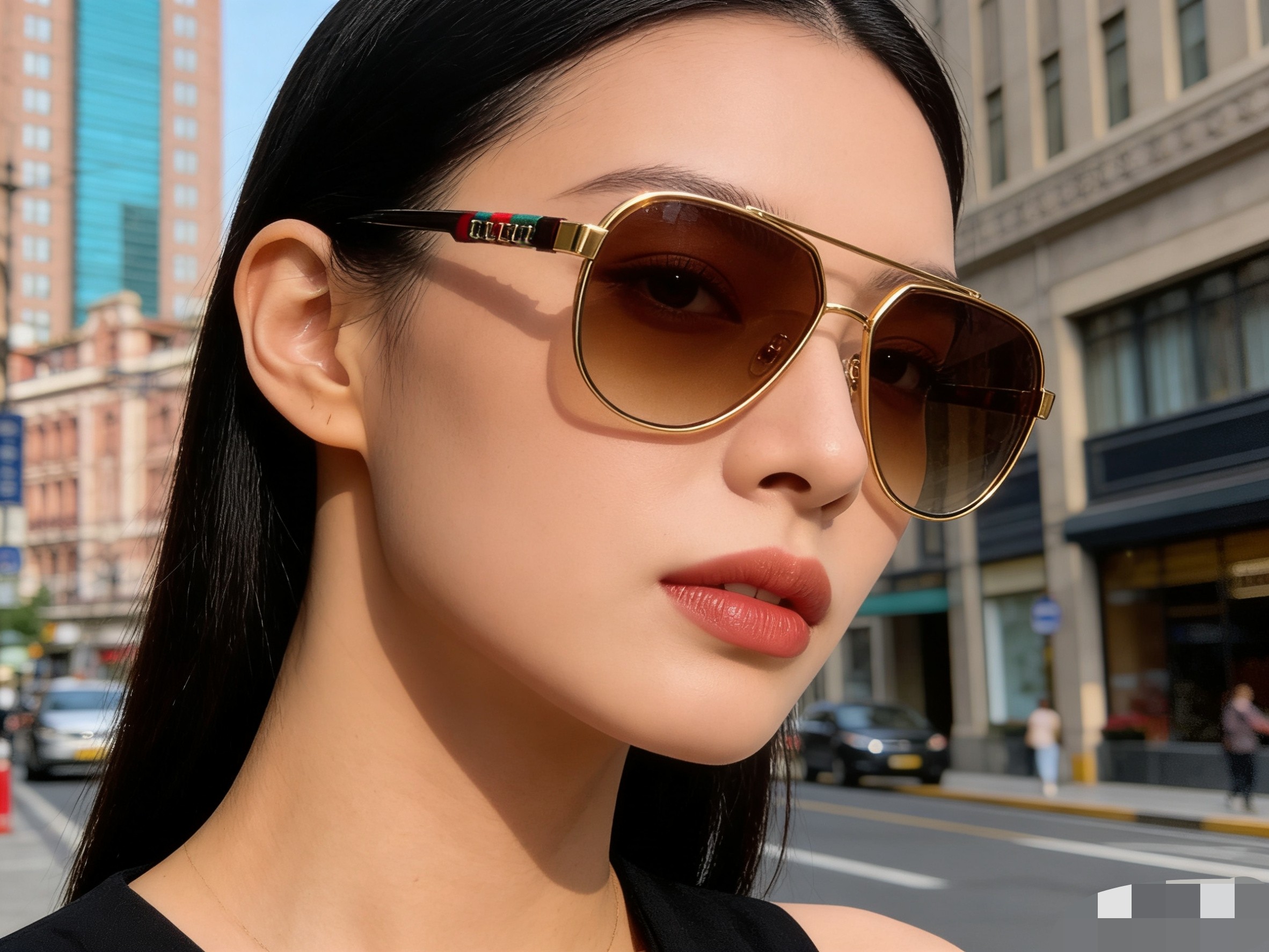 。。Gucc*男女同款太阳镜 时尚潮流休闲墨镜 旅游度假休闲眼镜