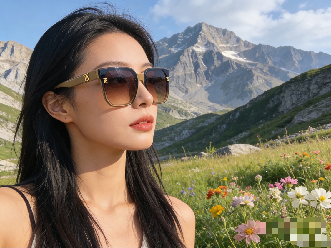 。。Burberr*潮流新款高级感ins夏季女士太阳镜街拍防晒防紫外线韩版潮