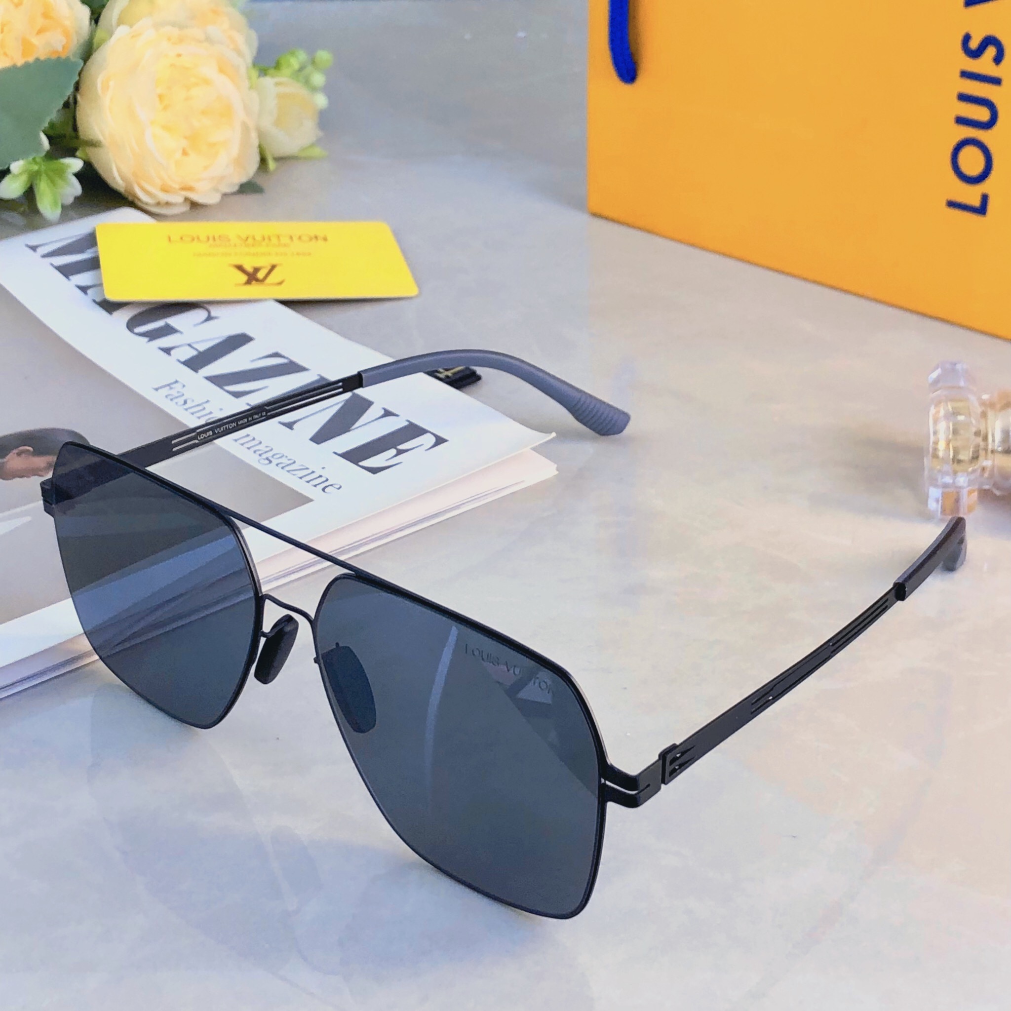 。。Louis vuitto*高清尼龙偏光太阳镜男款高级感驾驶开车专用防晒强光紫外线墨镜