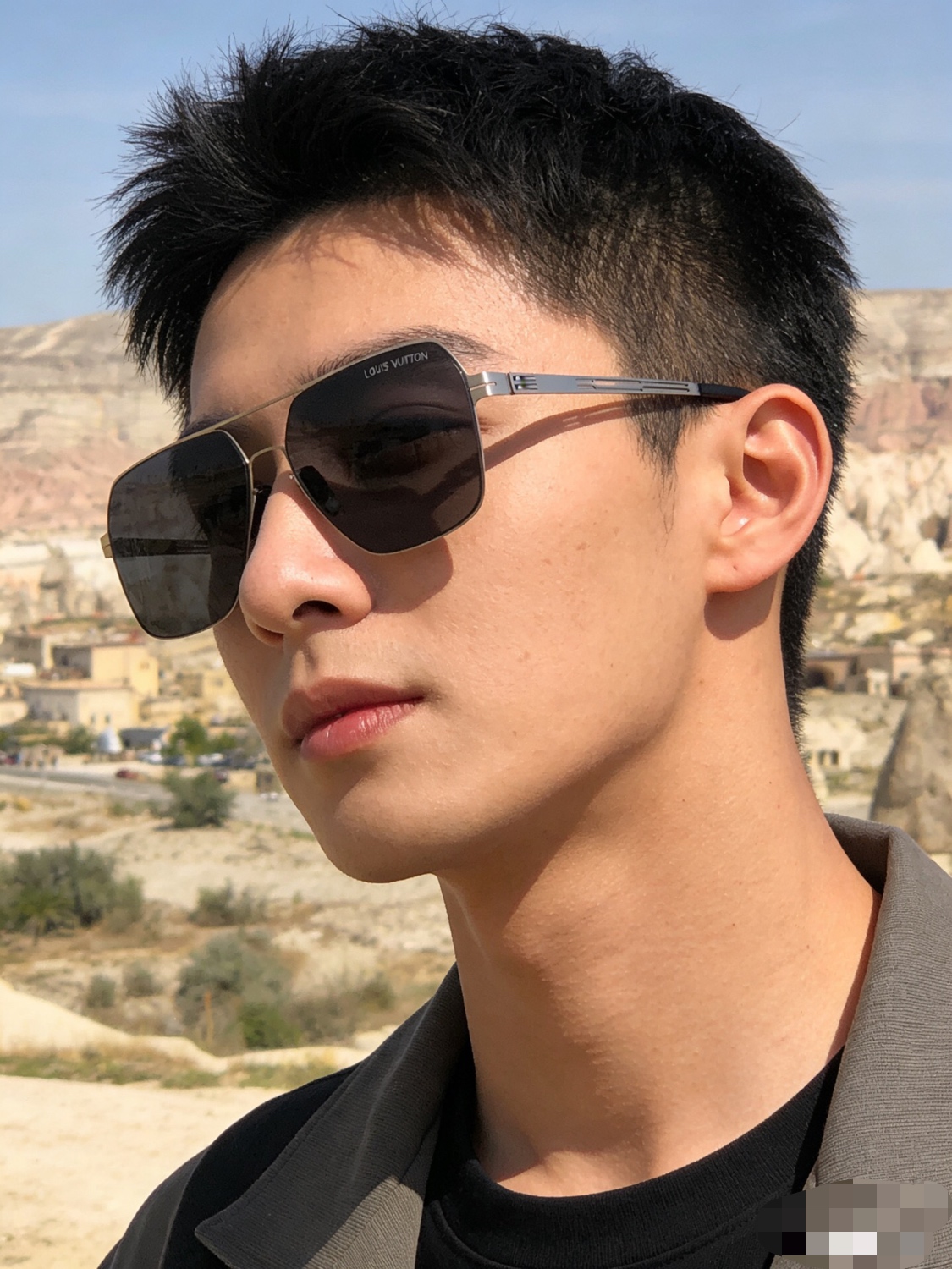 。。Louis vuitto*高清尼龙偏光太阳镜男款高级感驾驶开车专用防晒强光紫外线墨镜