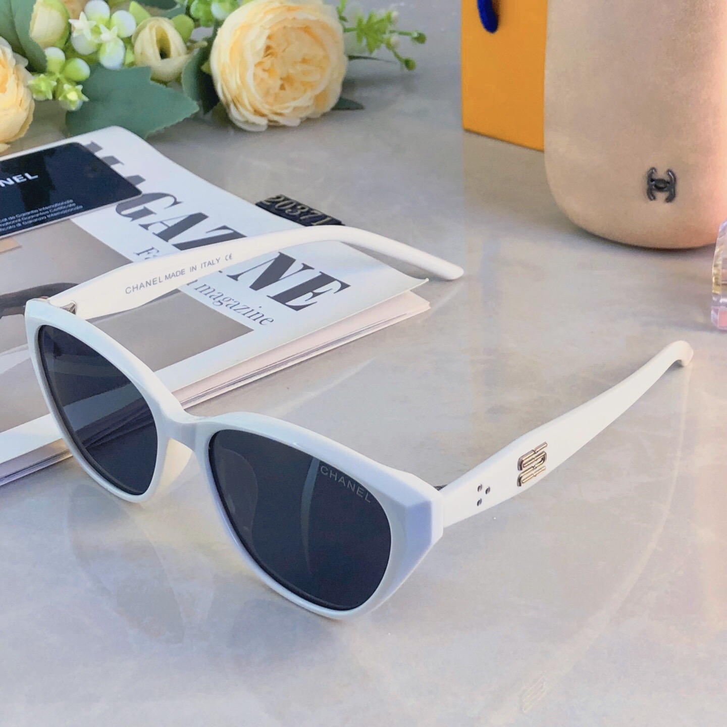 。。Chane*2026新款偏光太阳镜女士高级感时尚复古猫眼网红墨镜防紫外线眼镜
