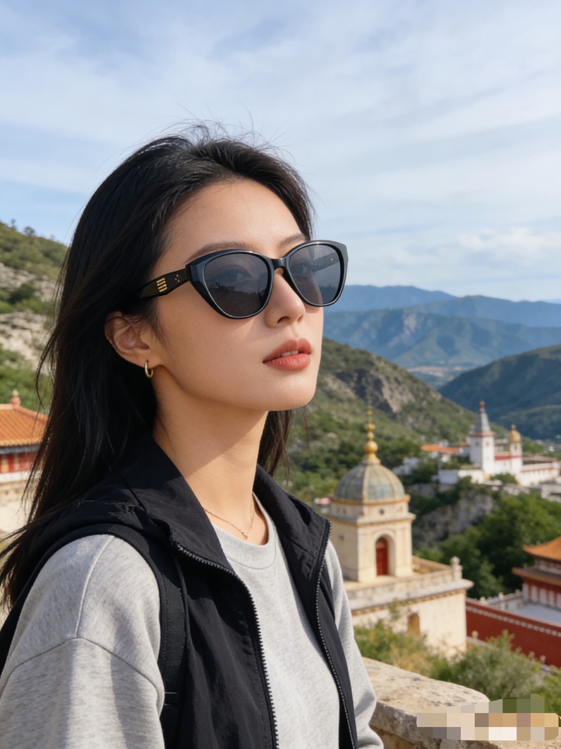 。。Chane*2026新款偏光太阳镜女士高级感时尚复古猫眼网红墨镜防紫外线眼镜