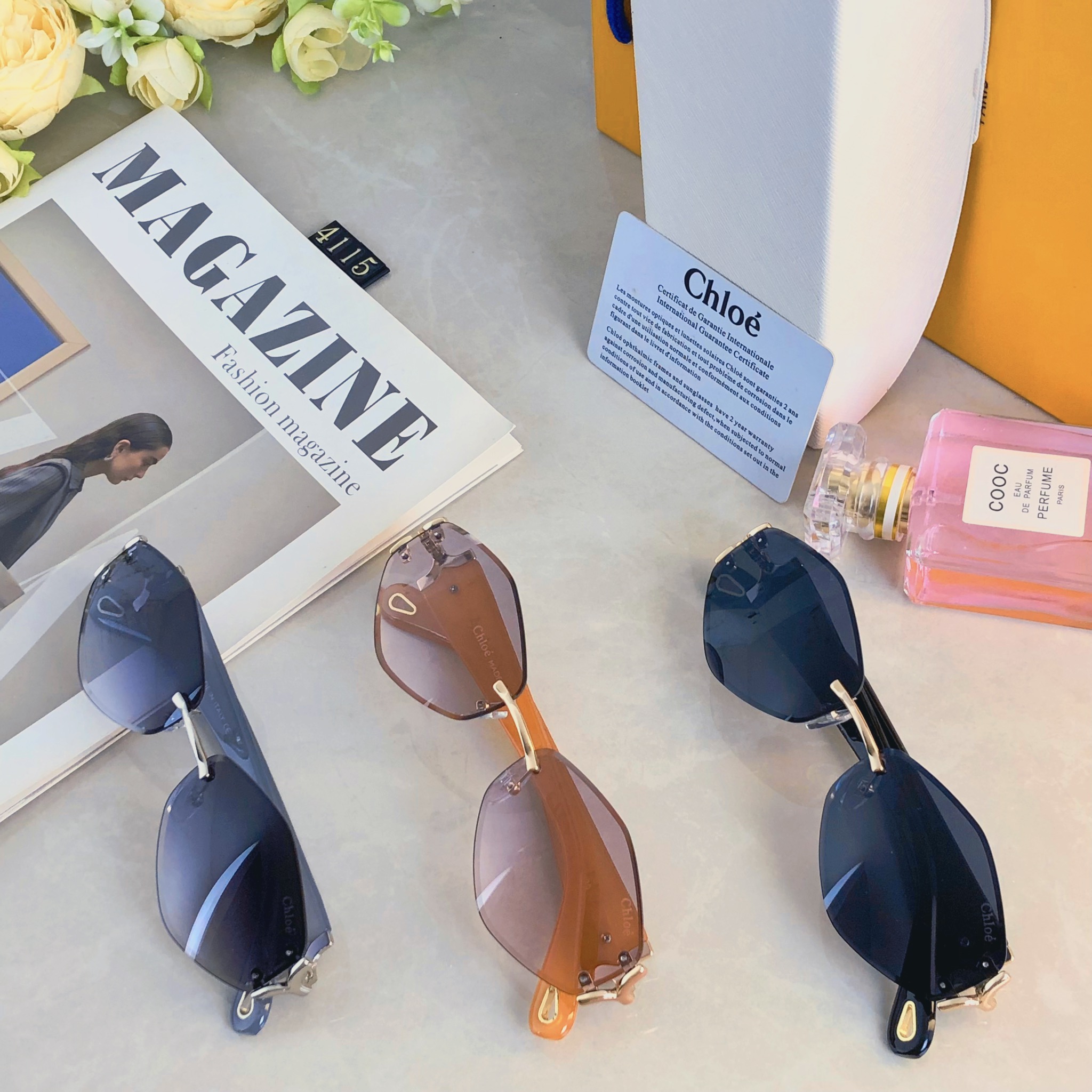 。。Chlo*复古轻奢金属猫眼女士太阳镜防紫外线个性街拍时尚单品墨镜高级感