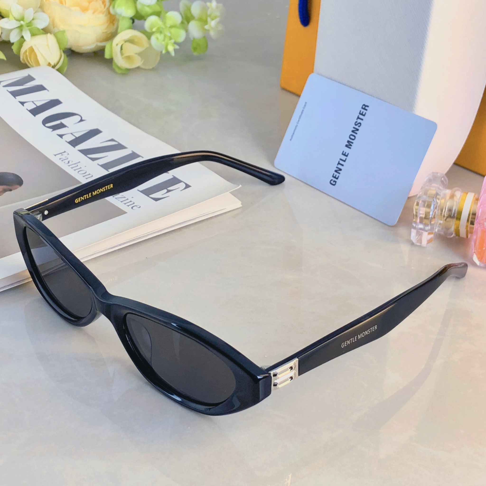 。。2036新款韩系GM猫眼墨镜女高级感轻奢板材防紫外线太阳眼镜