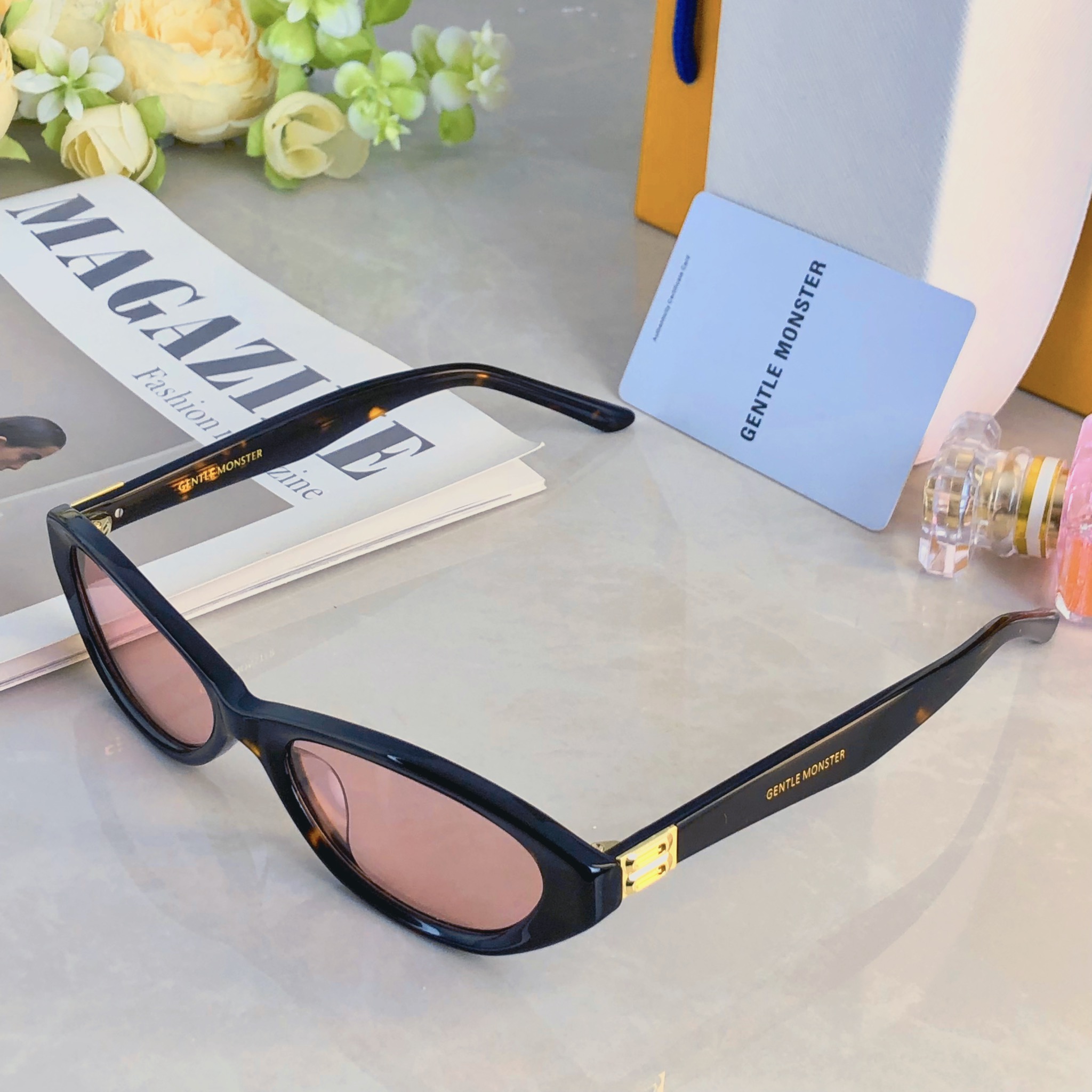 。。2036新款韩系GM猫眼墨镜女高级感轻奢板材防紫外线太阳眼镜