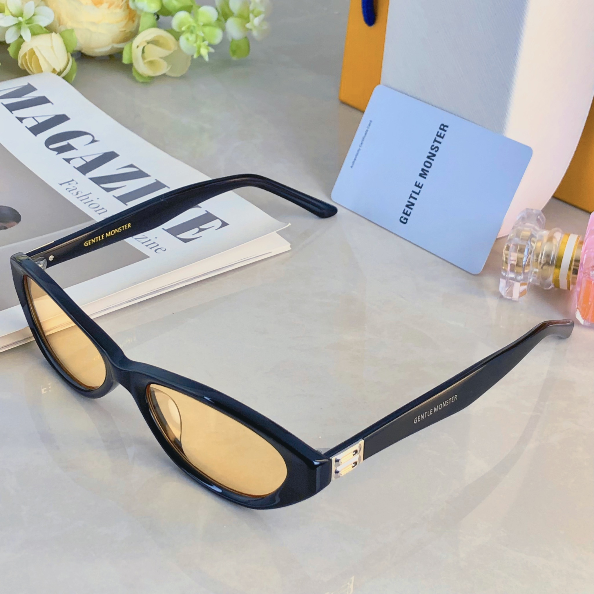 。。2036新款韩系GM猫眼墨镜女高级感轻奢板材防紫外线太阳眼镜