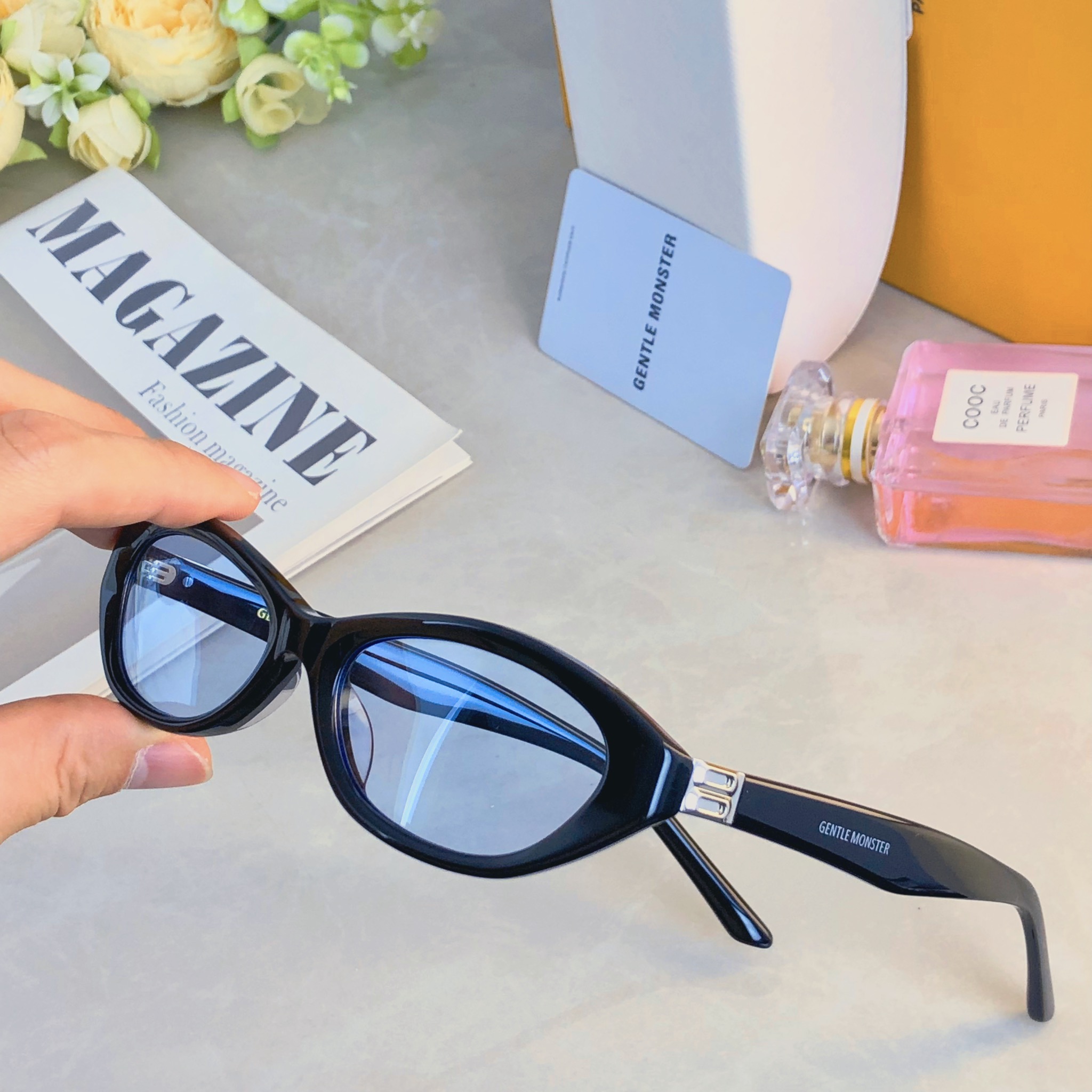 。。2036新款韩系GM猫眼墨镜女高级感轻奢板材防紫外线太阳眼镜