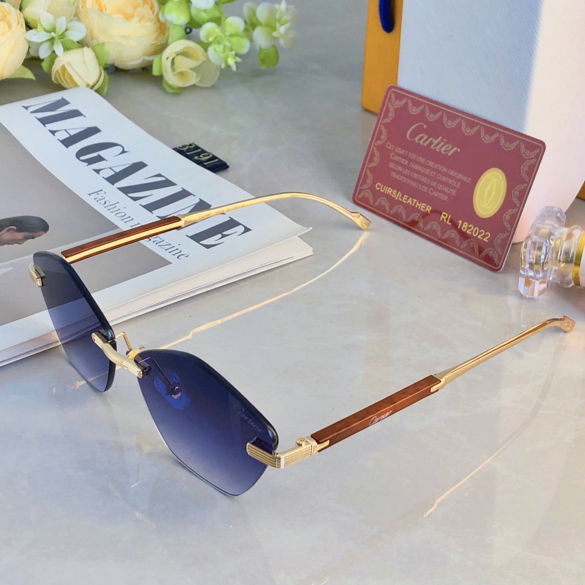 。。Cartie*2026新款无框墨镜女高级感小脸防紫外线时尚百搭太阳眼镜小框男帅