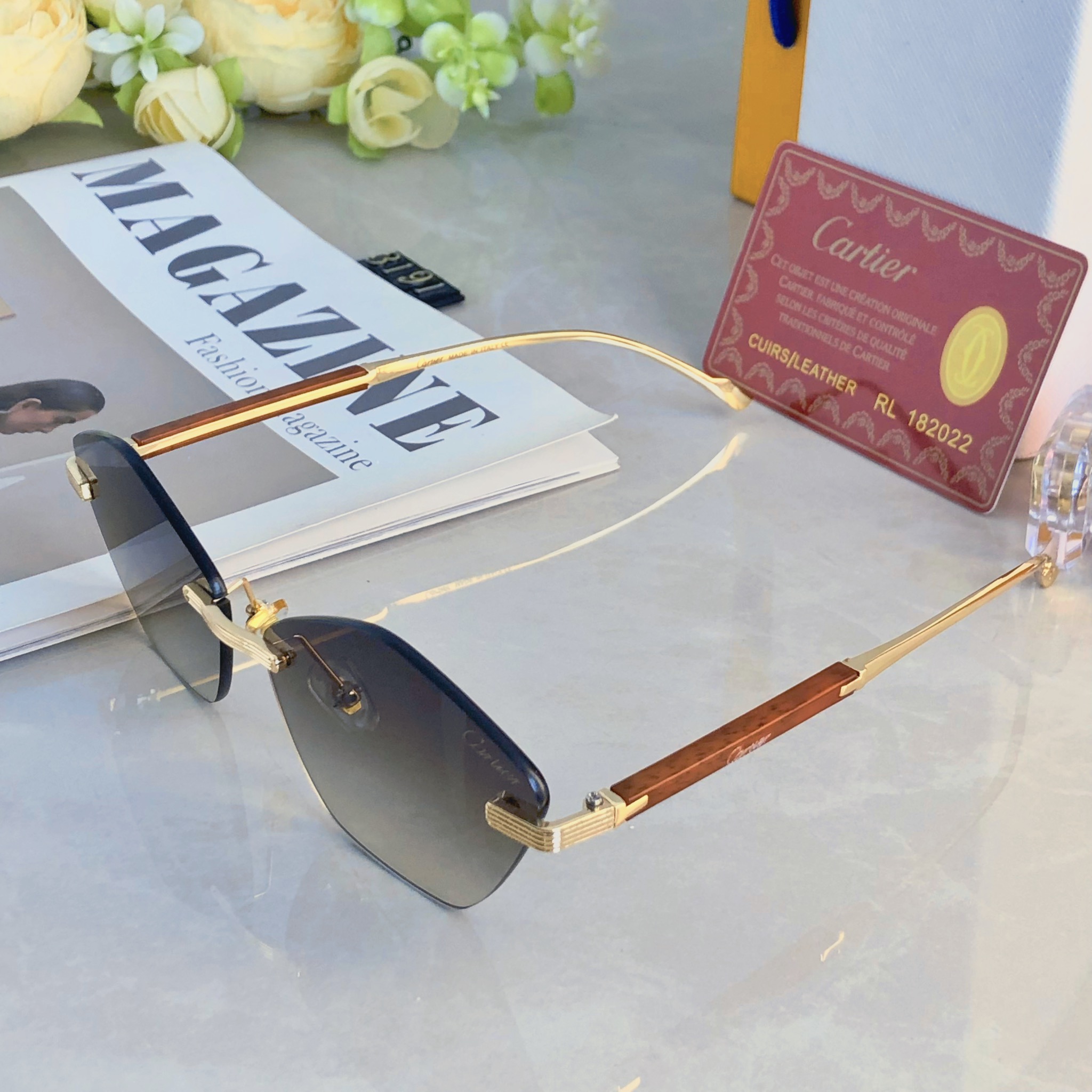 。。Cartie*2026新款无框墨镜女高级感小脸防紫外线时尚百搭太阳眼镜小框男帅