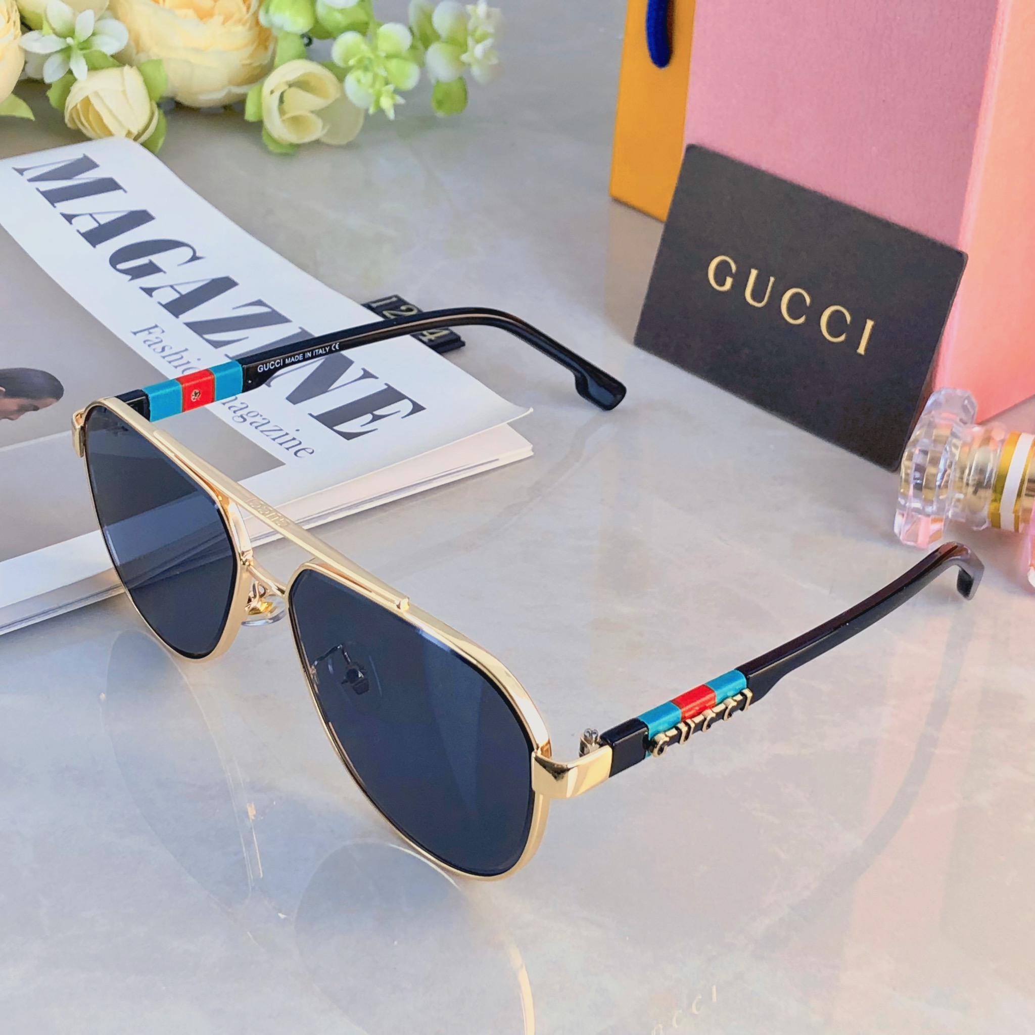 。。Gucc*男女同款太阳镜 时尚潮流休闲墨镜 旅游度假休闲眼镜