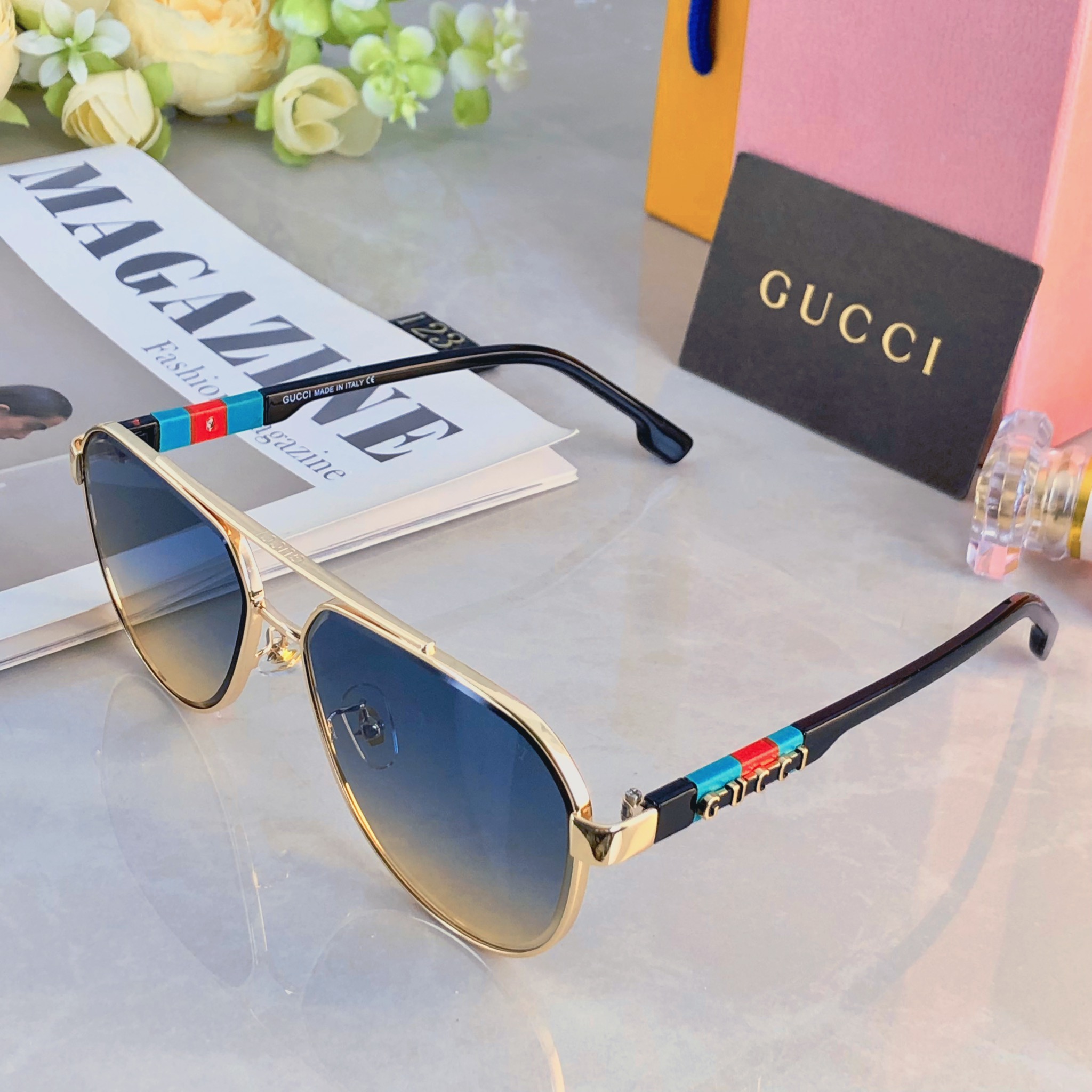 。。Gucc*男女同款太阳镜 时尚潮流休闲墨镜 旅游度假休闲眼镜